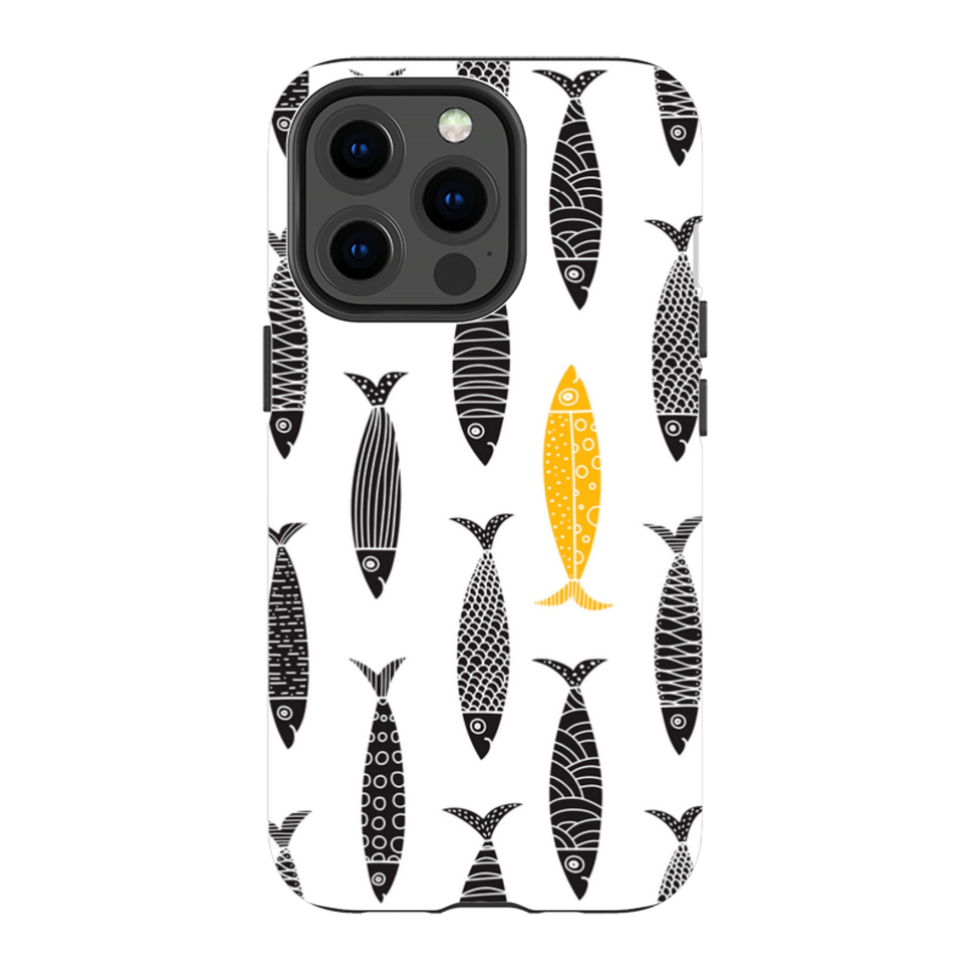 iPhone MagSafe Tough Case - Black and Gold Sardines