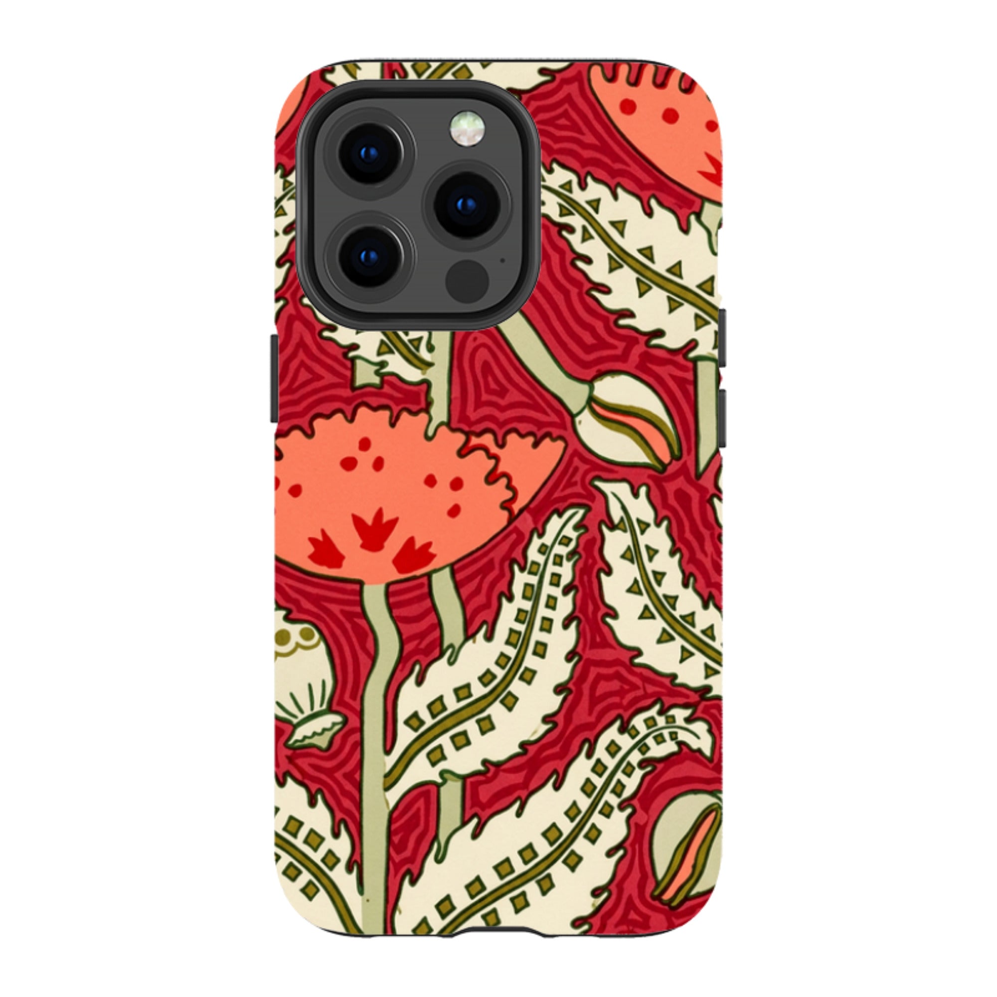 iPhone MagSafe Tough Case - William Morris Red Floral