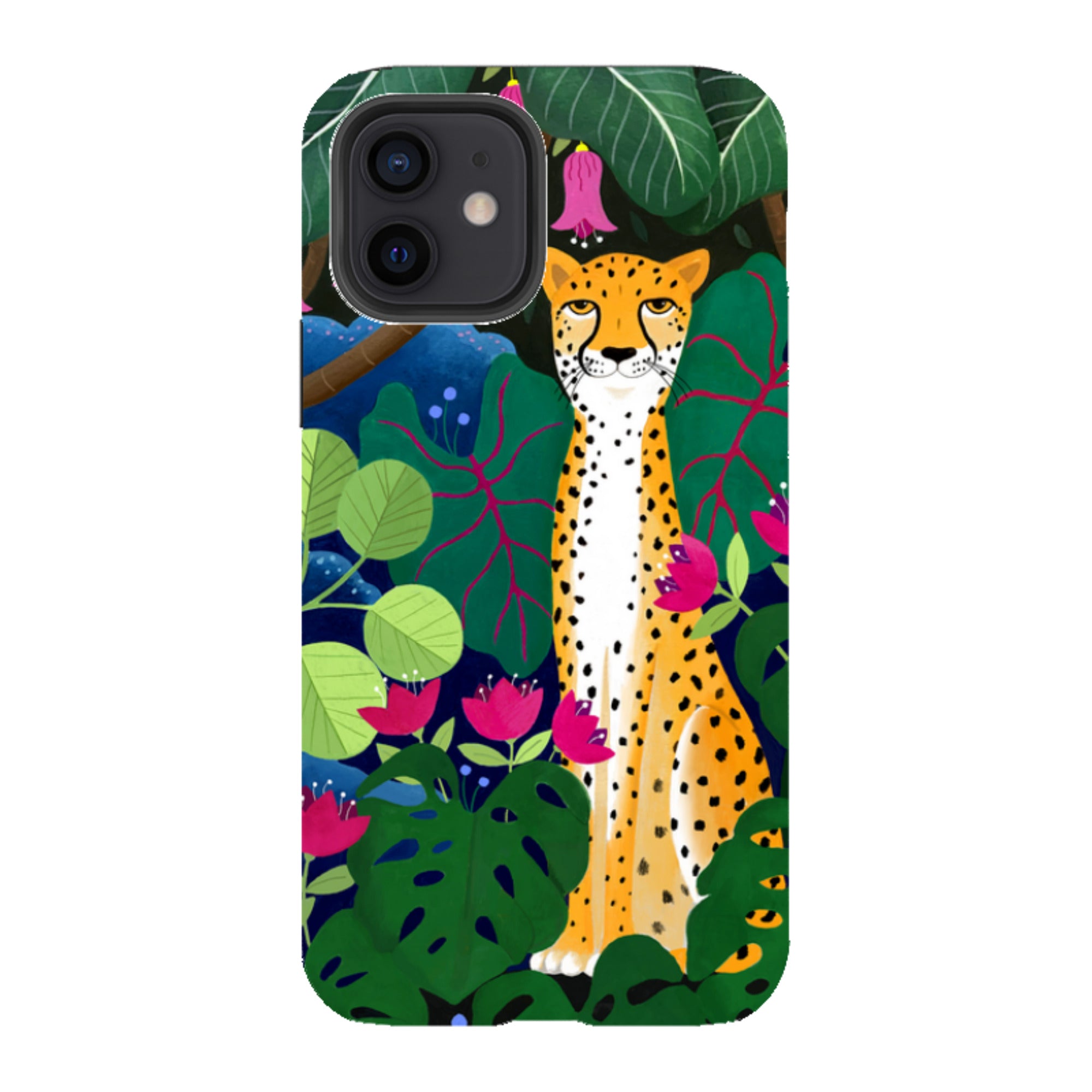 iPhone Tough Case - Cheetah And Monstera By Bex Parkin