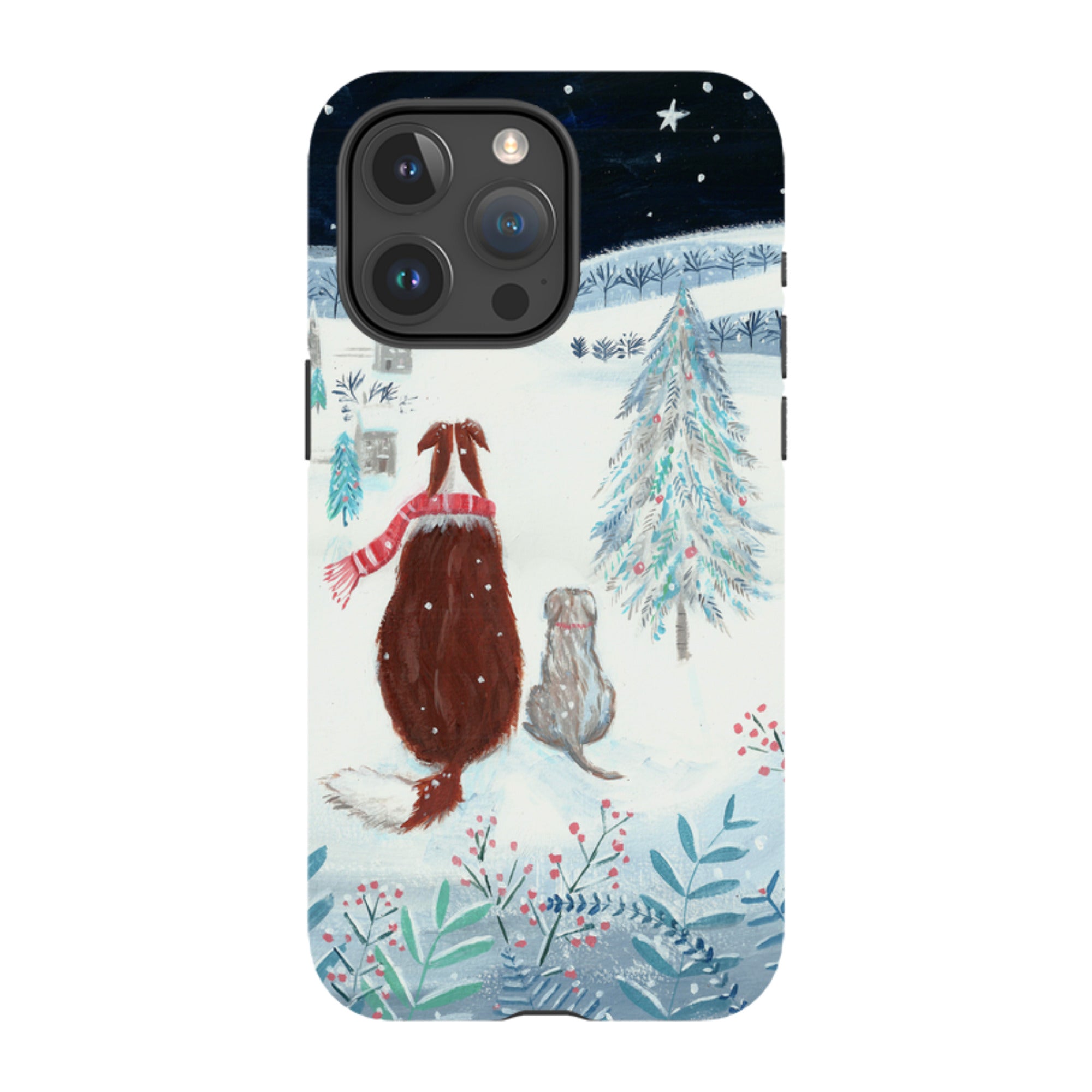 iPhone Tough Case - Snow Dogs By Mary Stubberfield