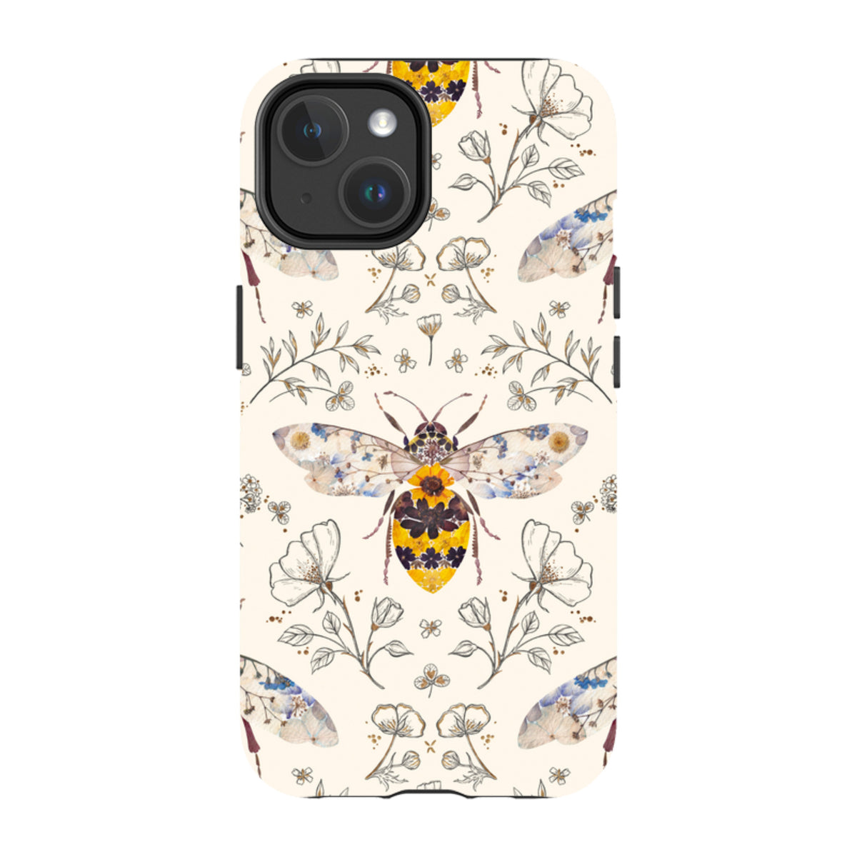 iPhone MagSafe Tough Case - Alabaster Bumble Bee By Helen Ahpornsiri