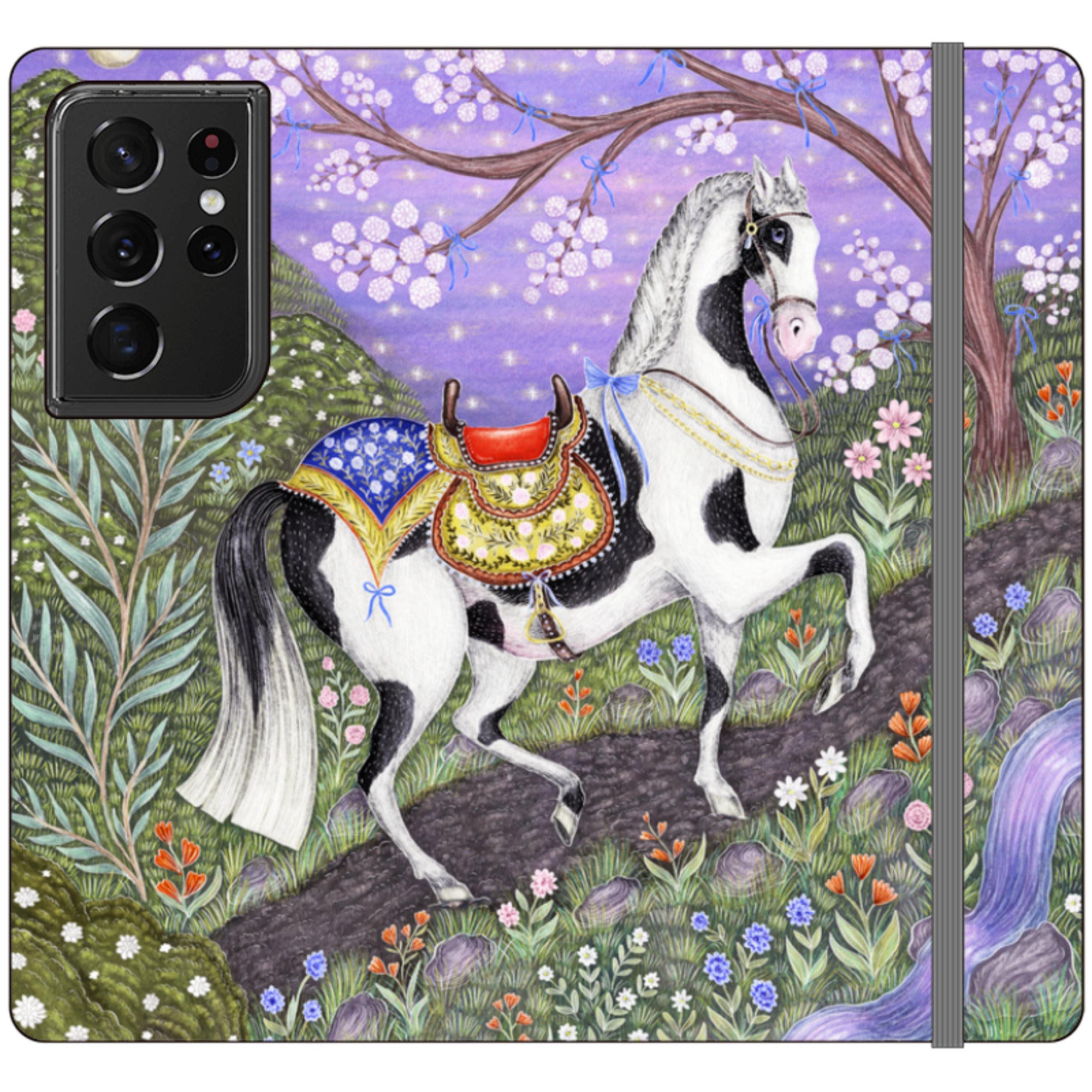 Sunset Steed Wallet Case By Catherine Rowe