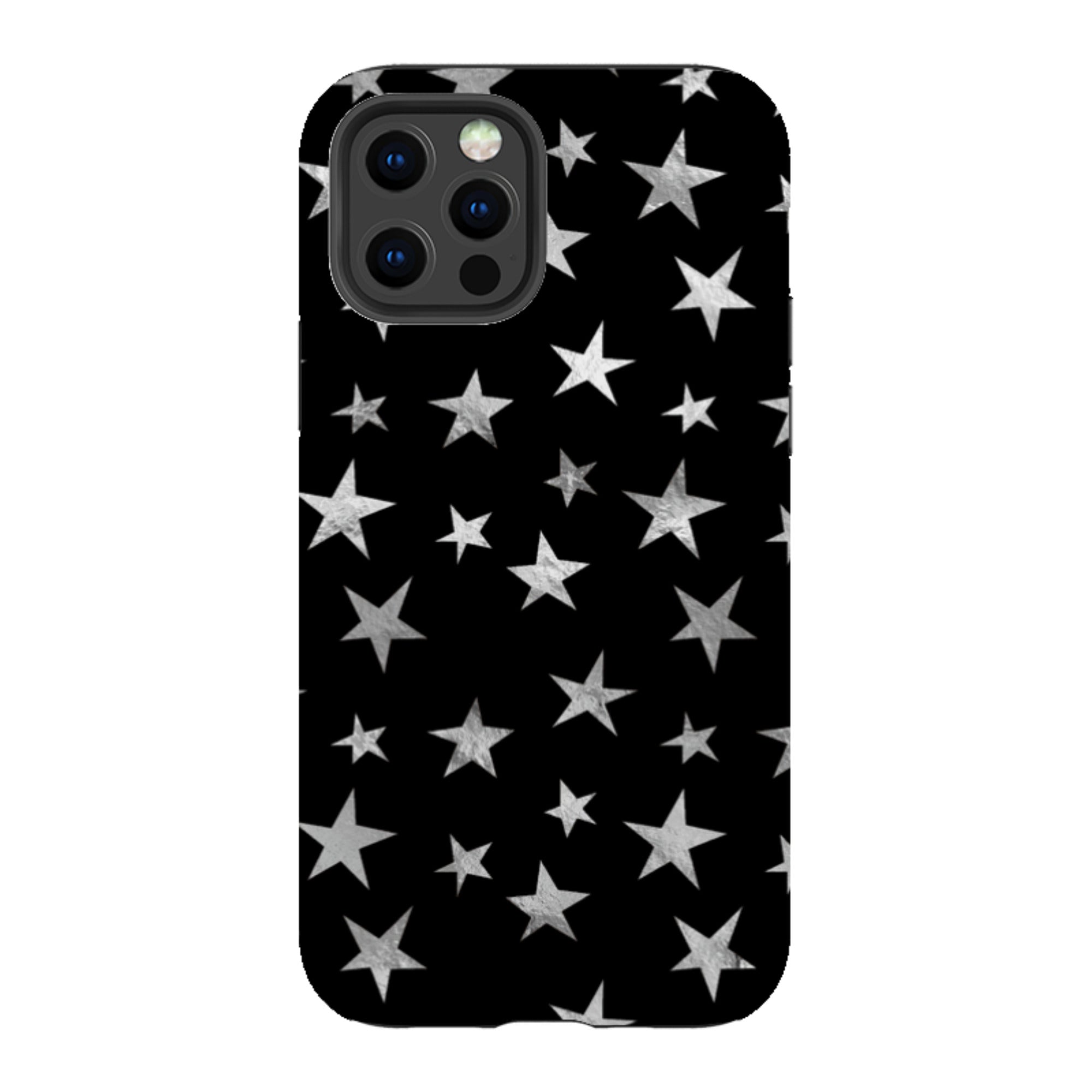 iPhone Tough Case - Black and Silver Stars