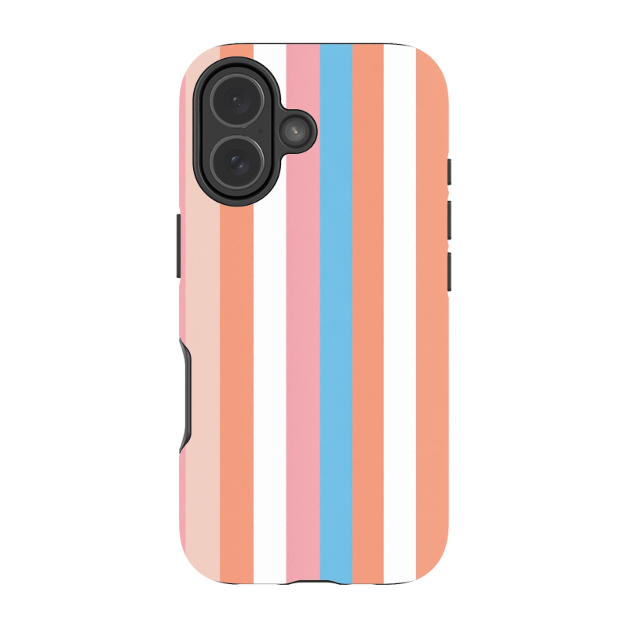 iPhone Tough Case - Coral Pink Stripe