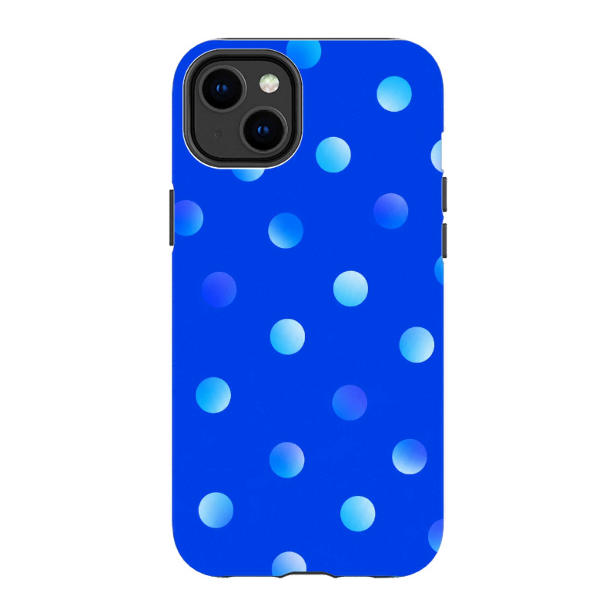 iPhone Tough Case - Blue Polka Dot