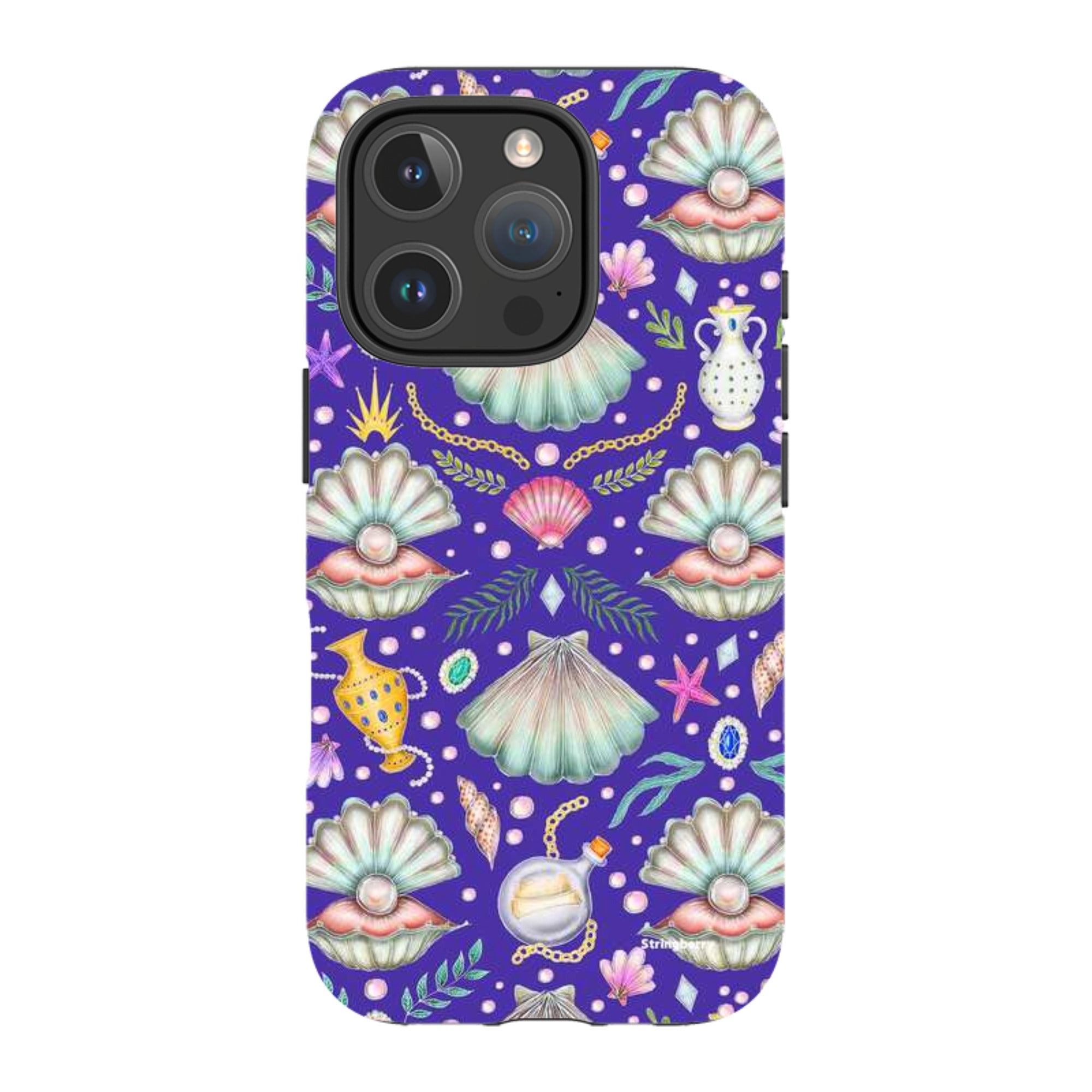 iPhone MagSafe Tough Case - Pearls Fantasy Indigo By Catherine Rowe