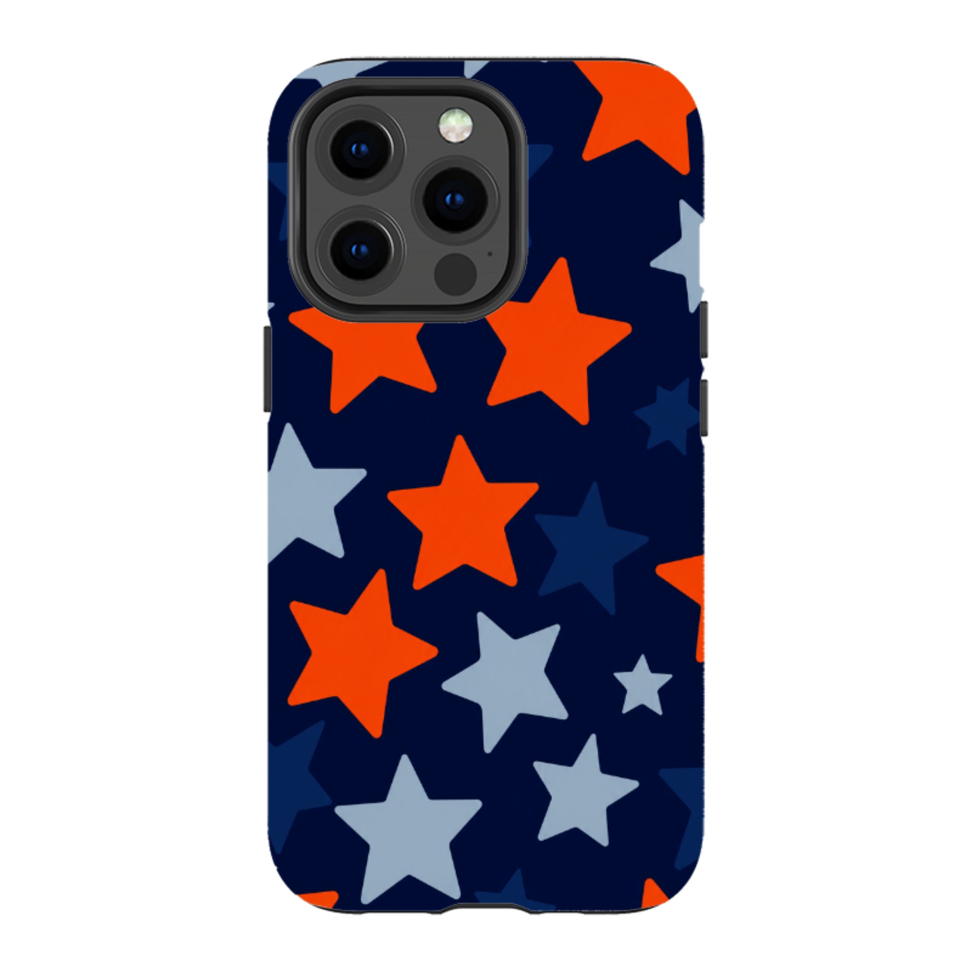 iPhone MagSafe Tough Case - Navy Blue & Orange Star