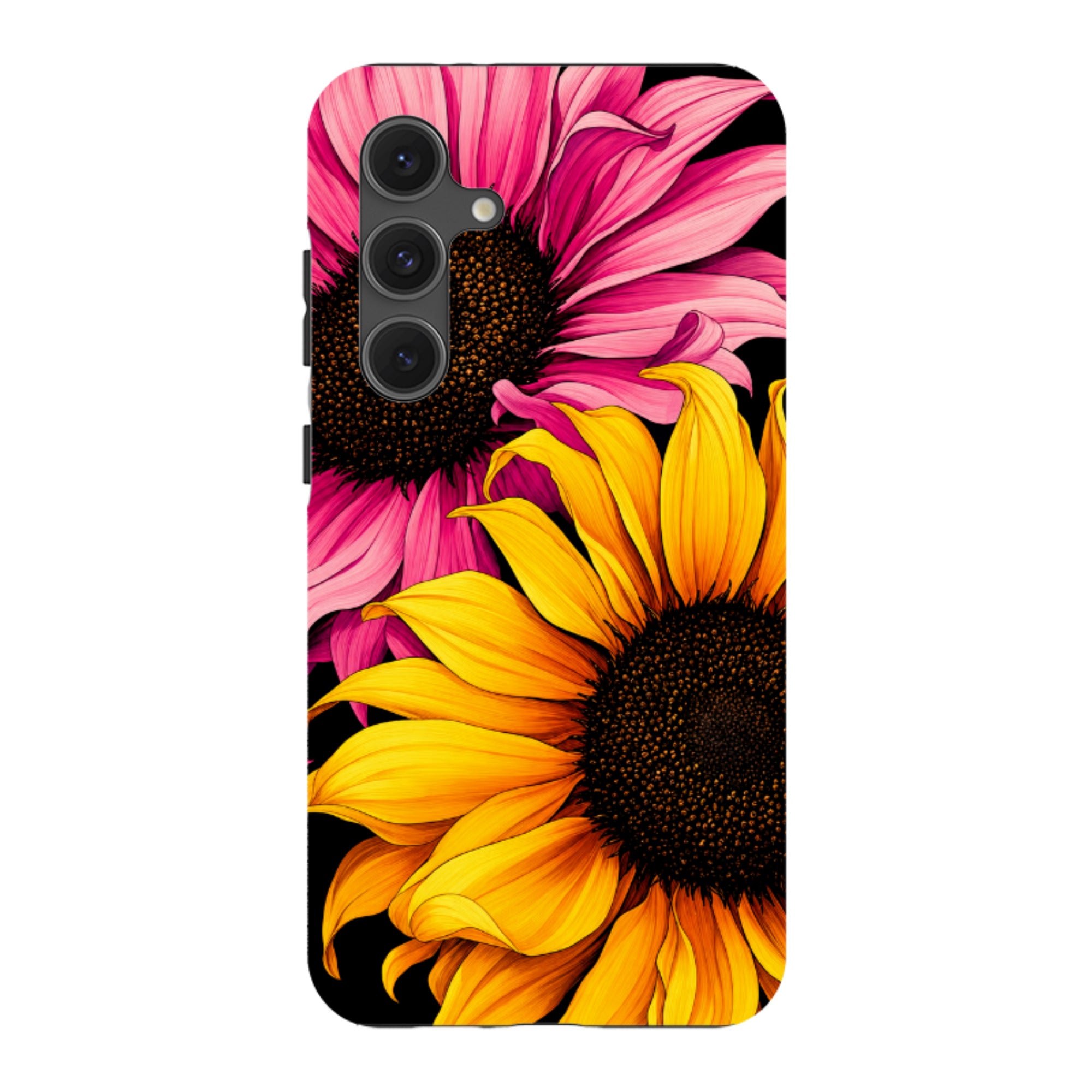 Samsung Tough Case - Yellow & Pink Sunflower