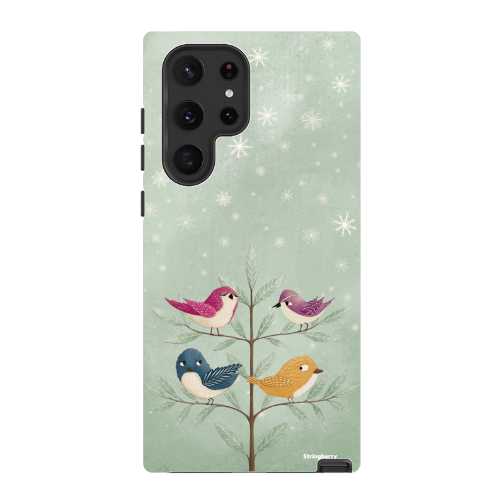 Samsung Tough Case - Garden Birds Aqua By Maja Lindberg