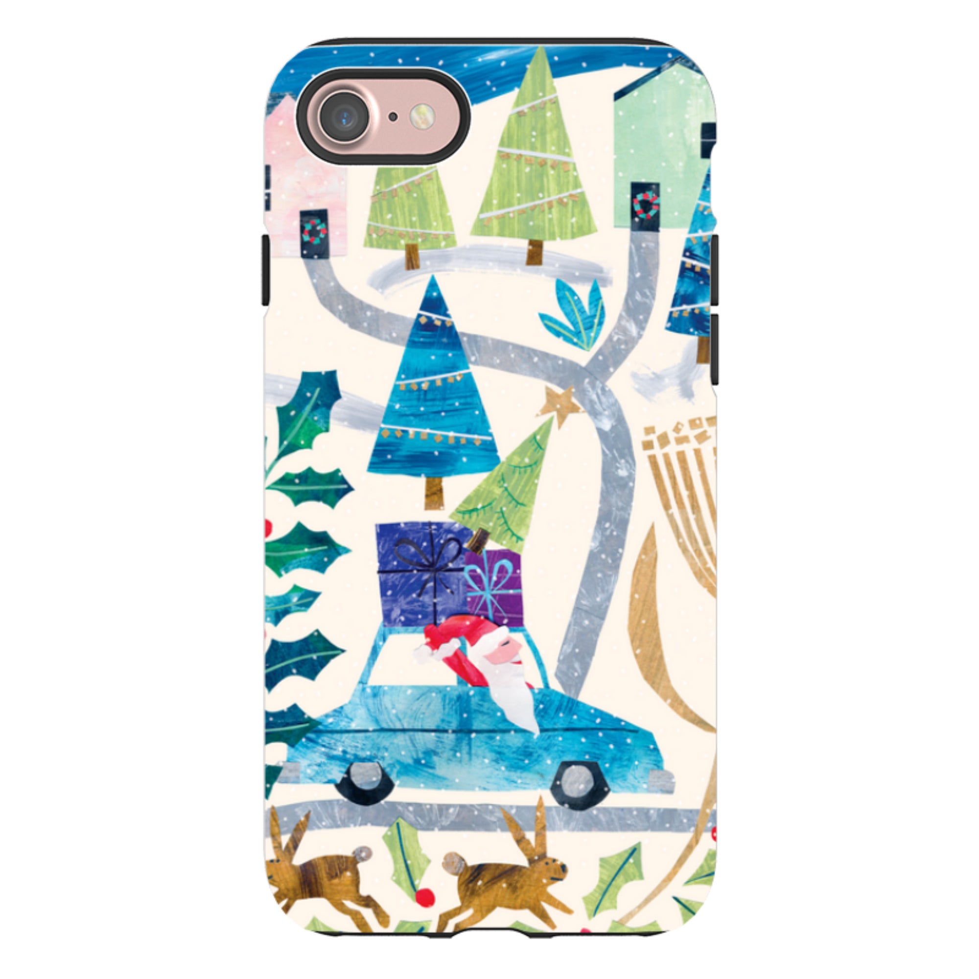 iPhone Tough Case - Santa Driving Home By Tracey English