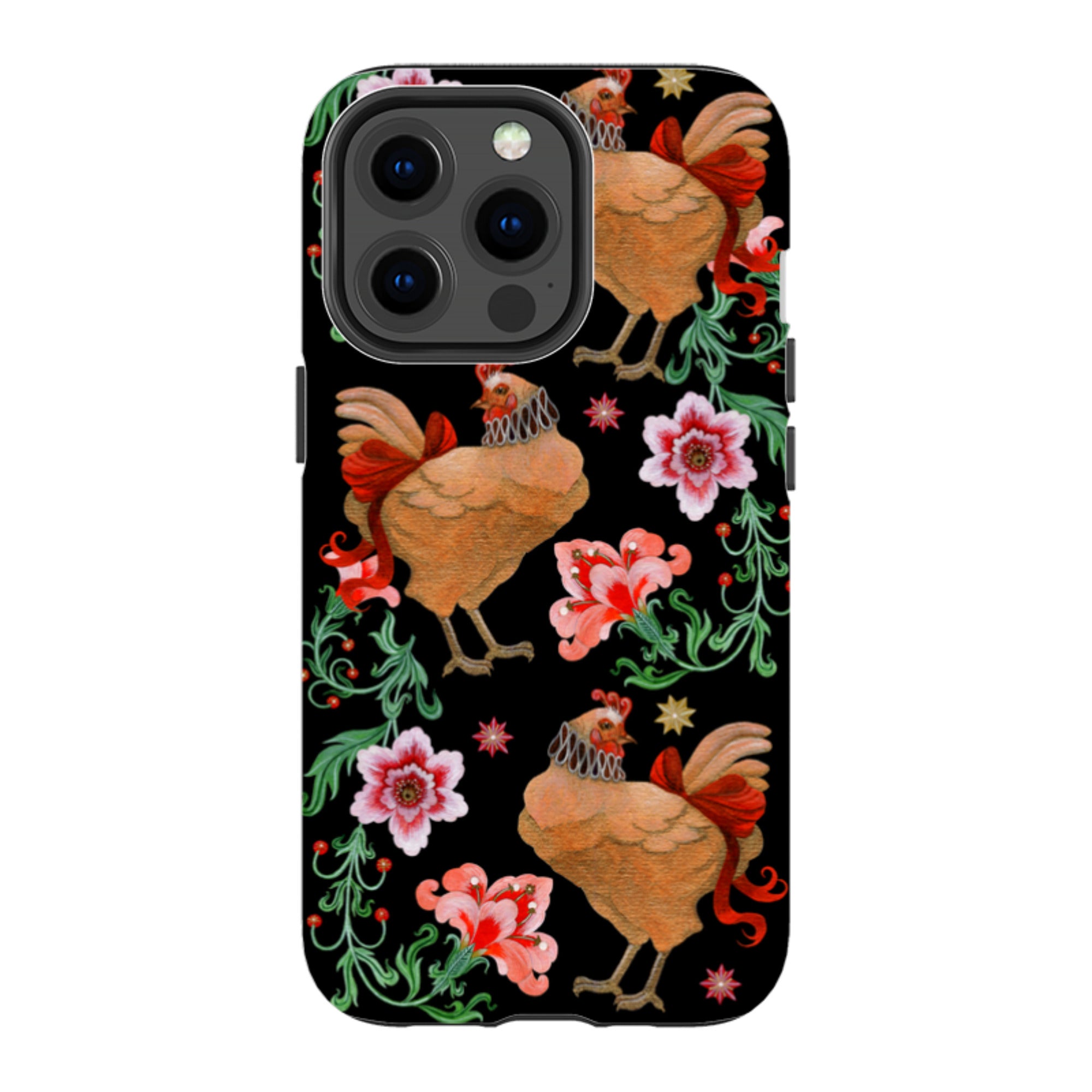 iPhone Tough  Case - Three French Hens By Maria Matos