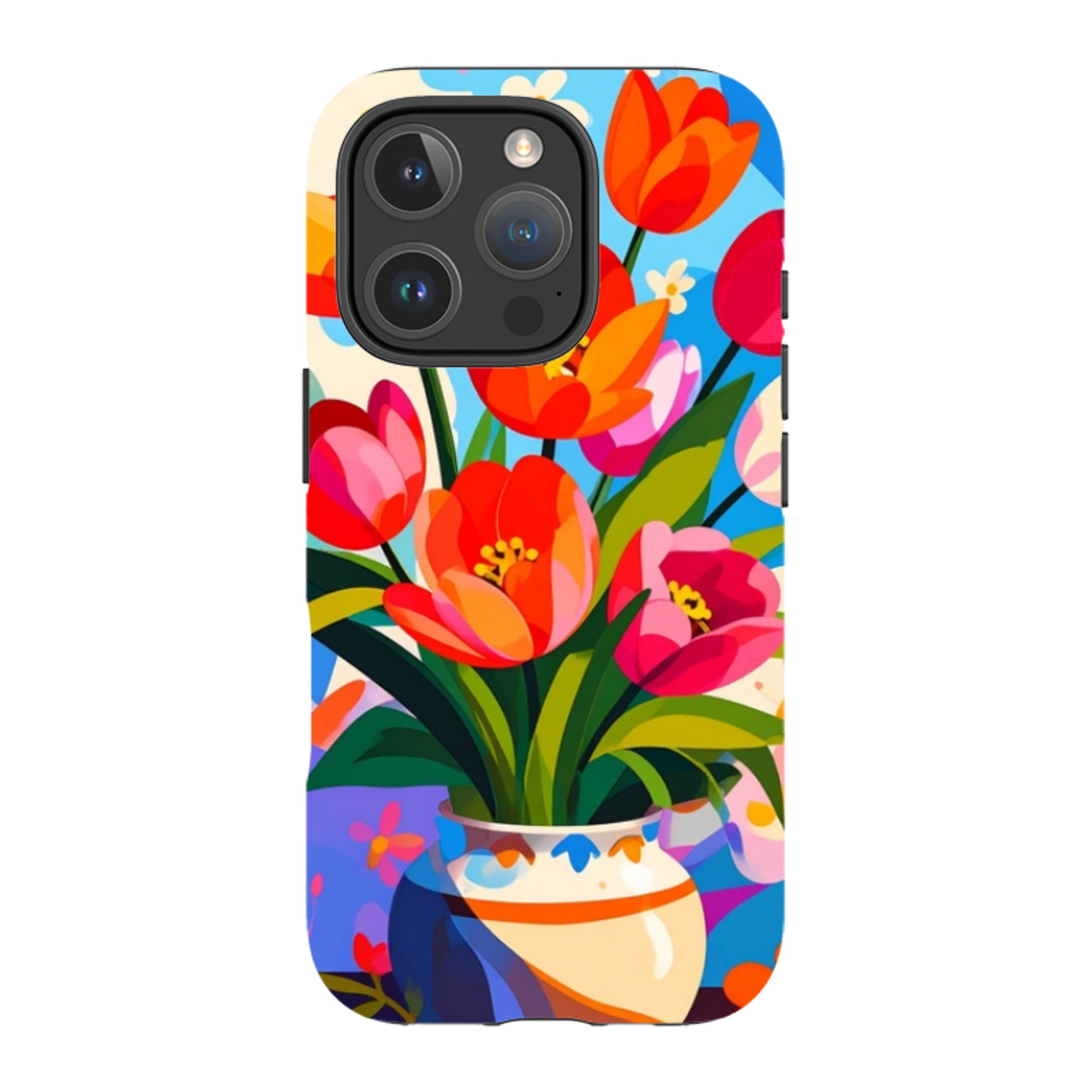iPhone MagSafe Tough Case - Tulip Pot Floral