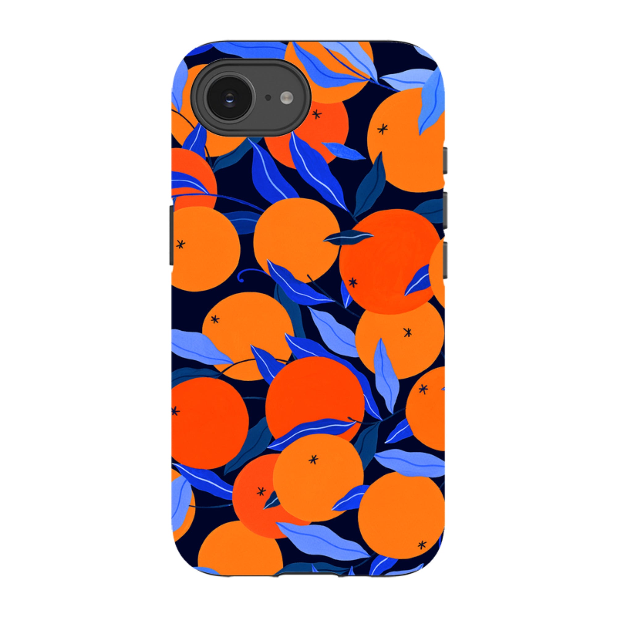 iPhone Tough Case - Arancello Navy Pattern By Madalina Andronic