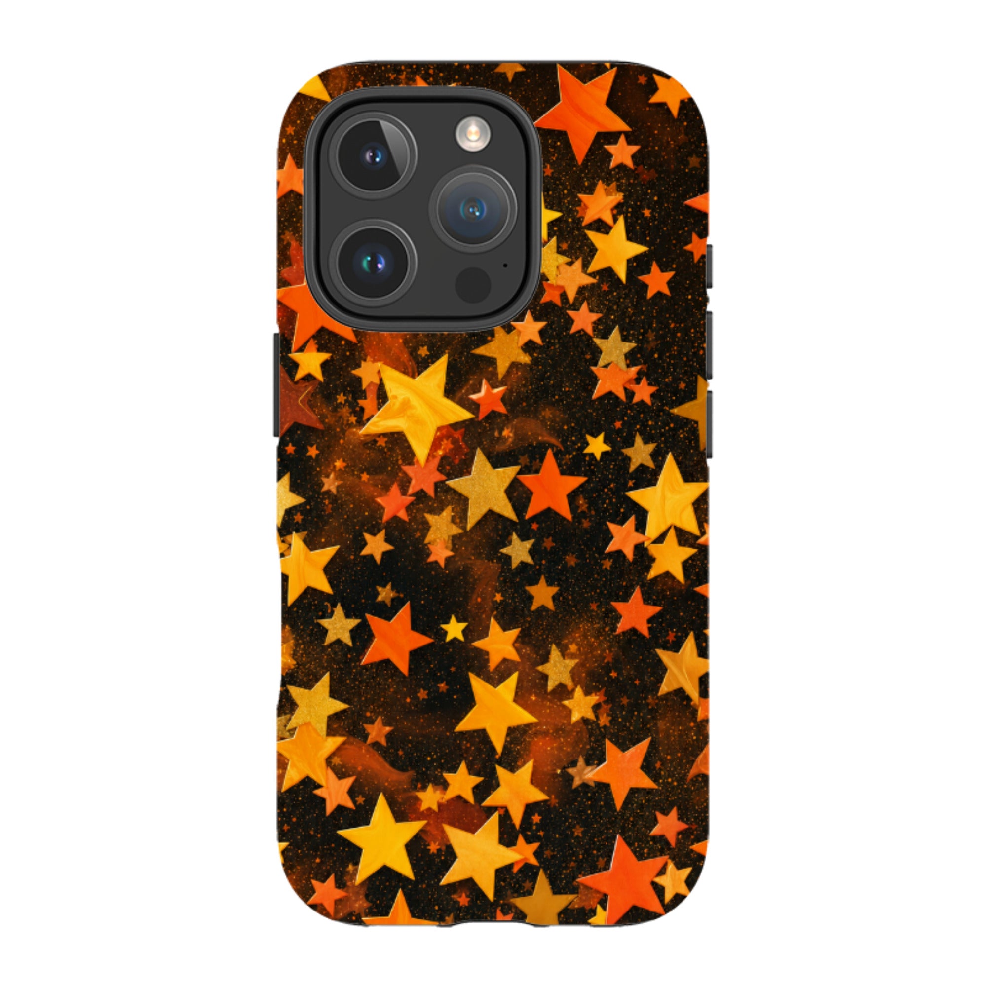 iPhone Tough Case - Orange Galaxy Star