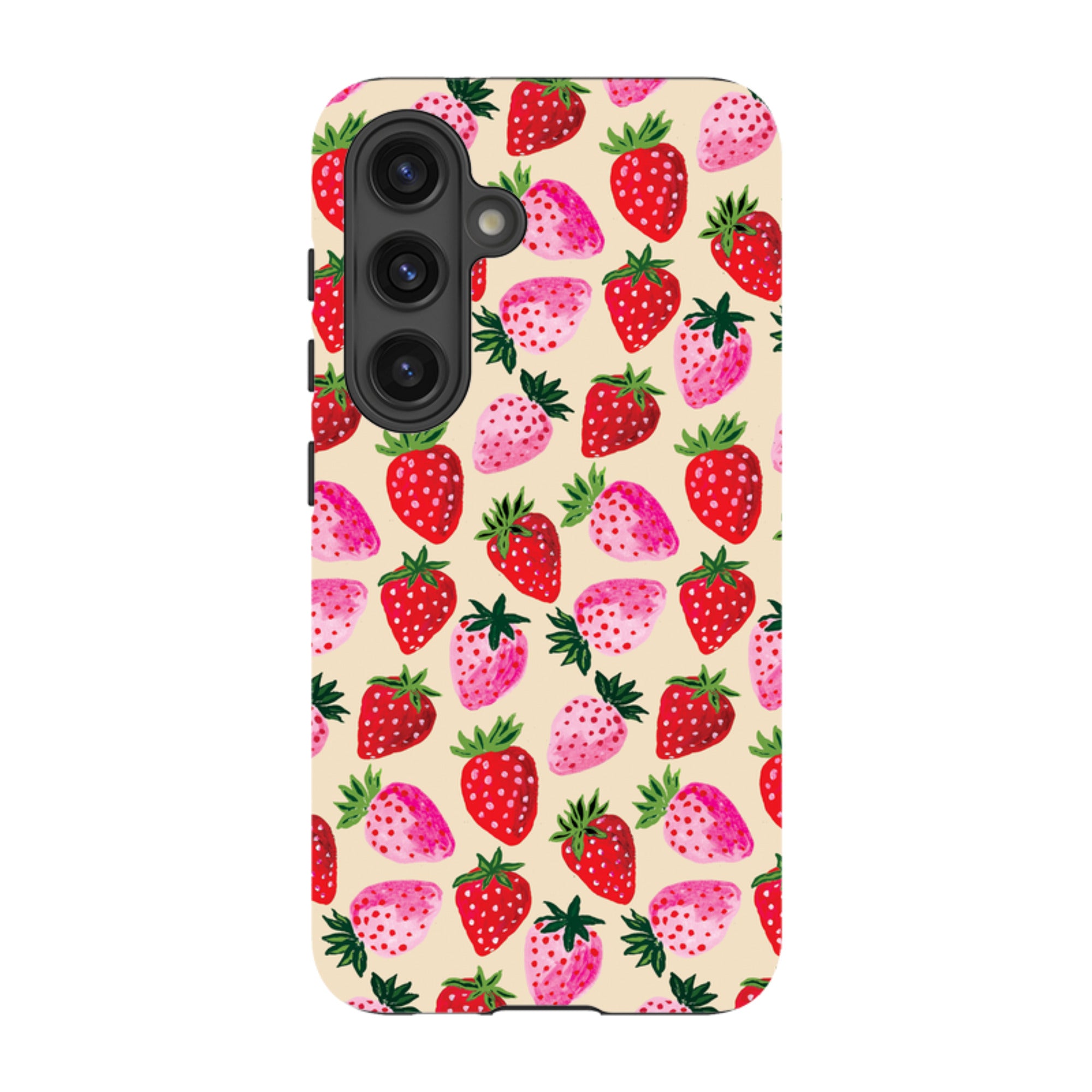 Samsung Tough  Case - Strawberry Scatter Cream By Emma Frances Grant