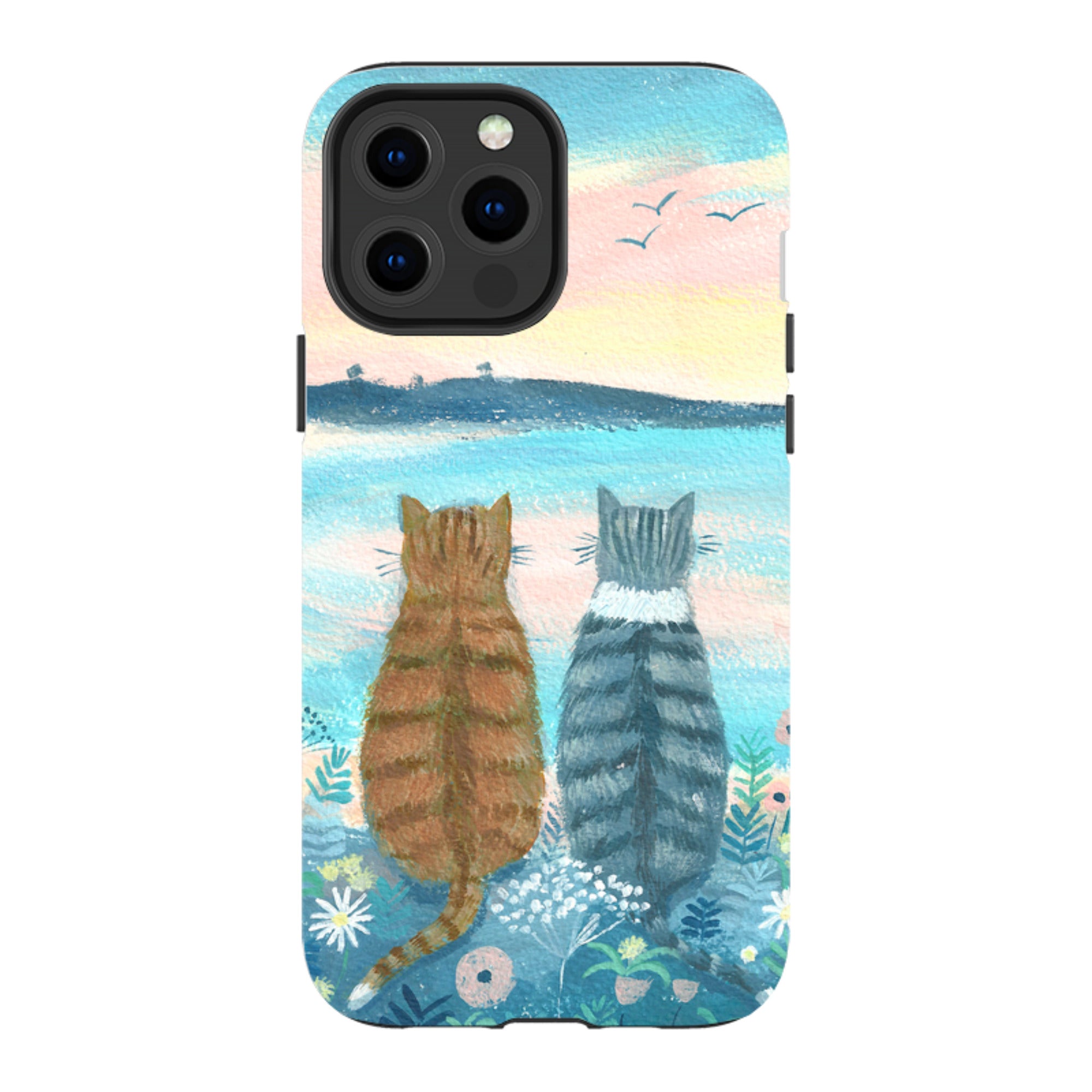 iPhone Tough Case - Sunset Cats 2 By Mary Stubberfield