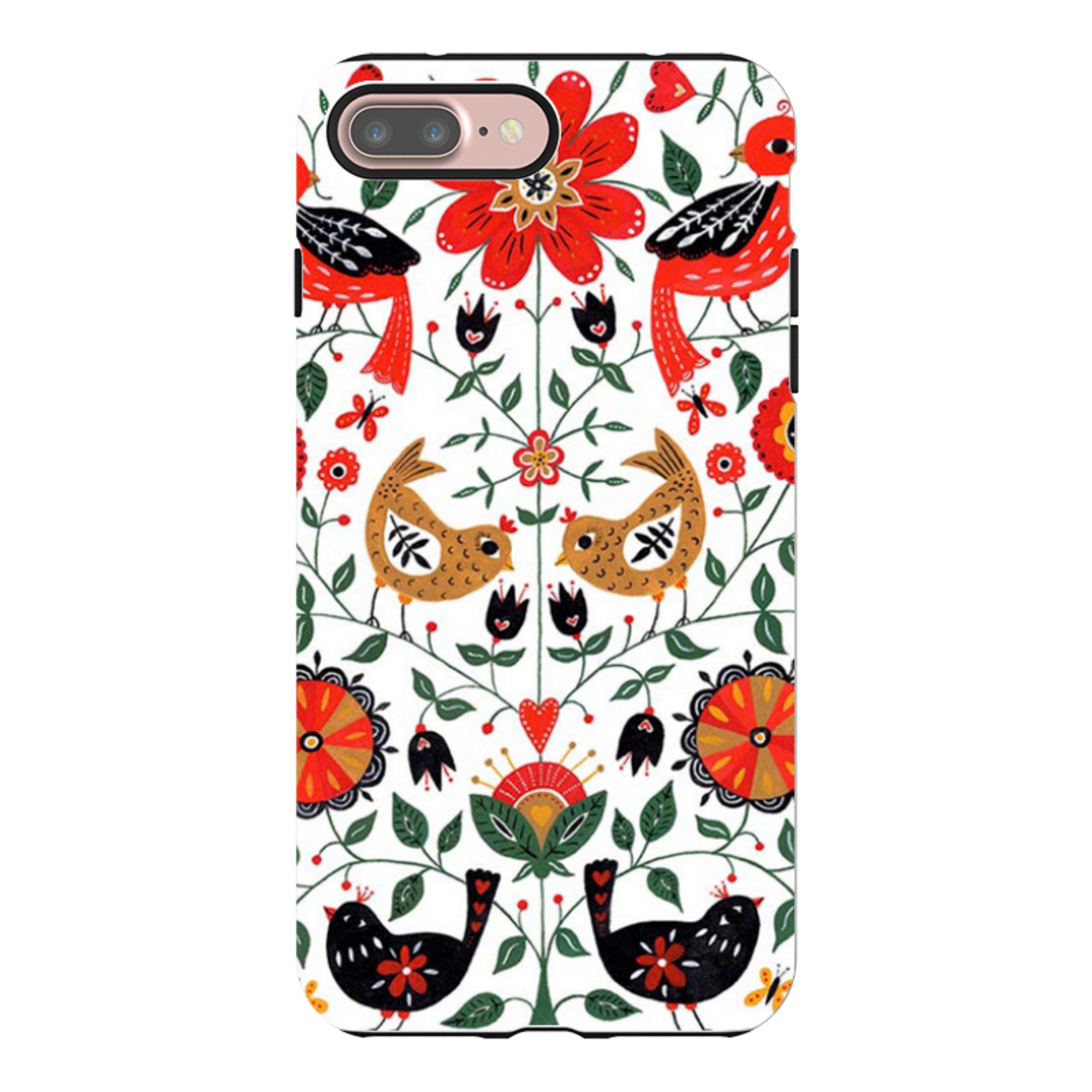 iPhone Tough Case - Birds And florals By Suzy Taylor