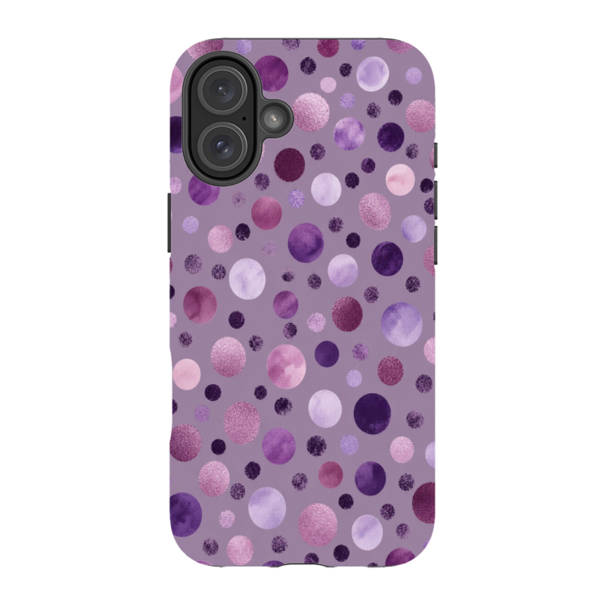 iPhone MagSafe Tough Case - Mauve Polka Dot