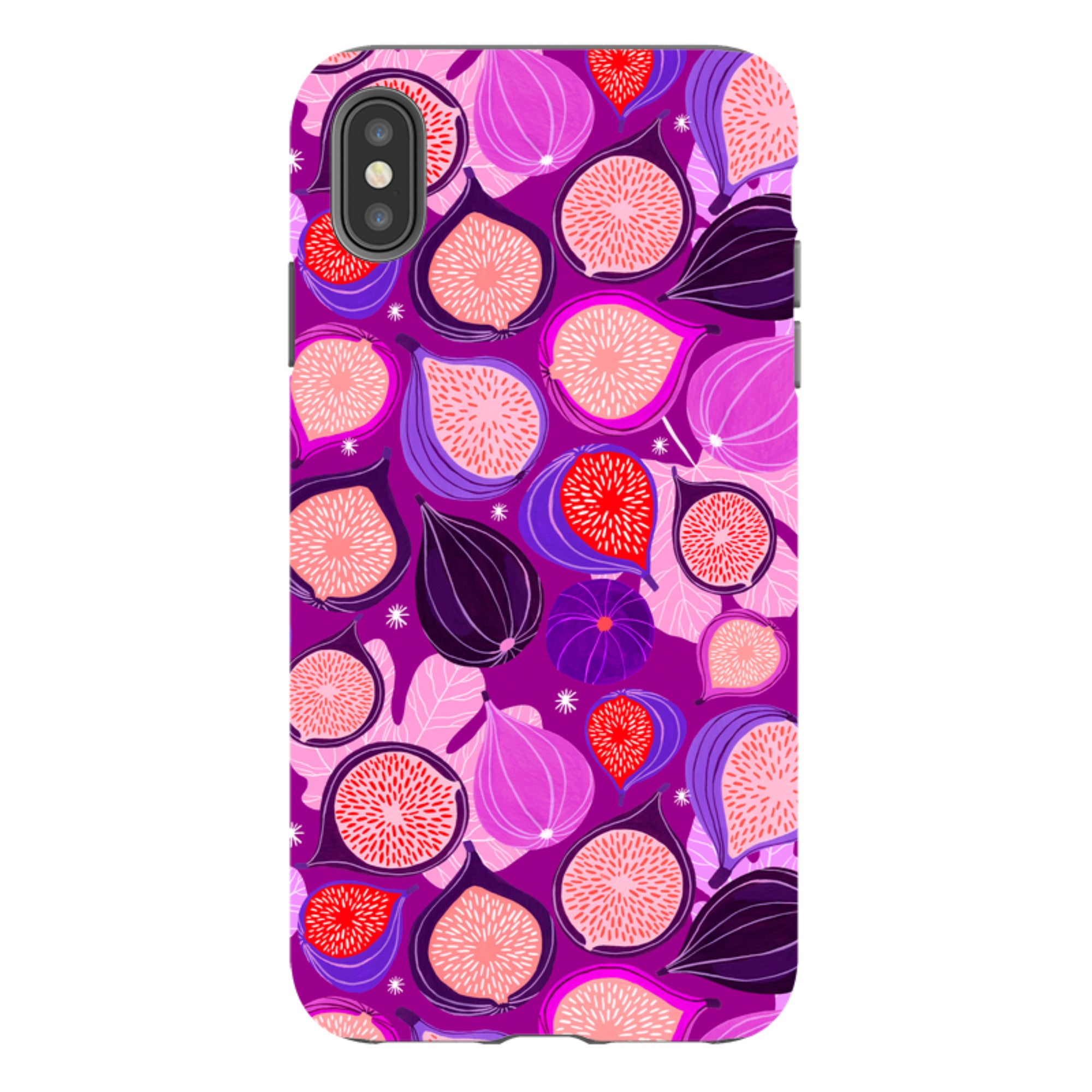 iPhone Tough Case - Ficolino Purple Pattern By Madalina Andronic