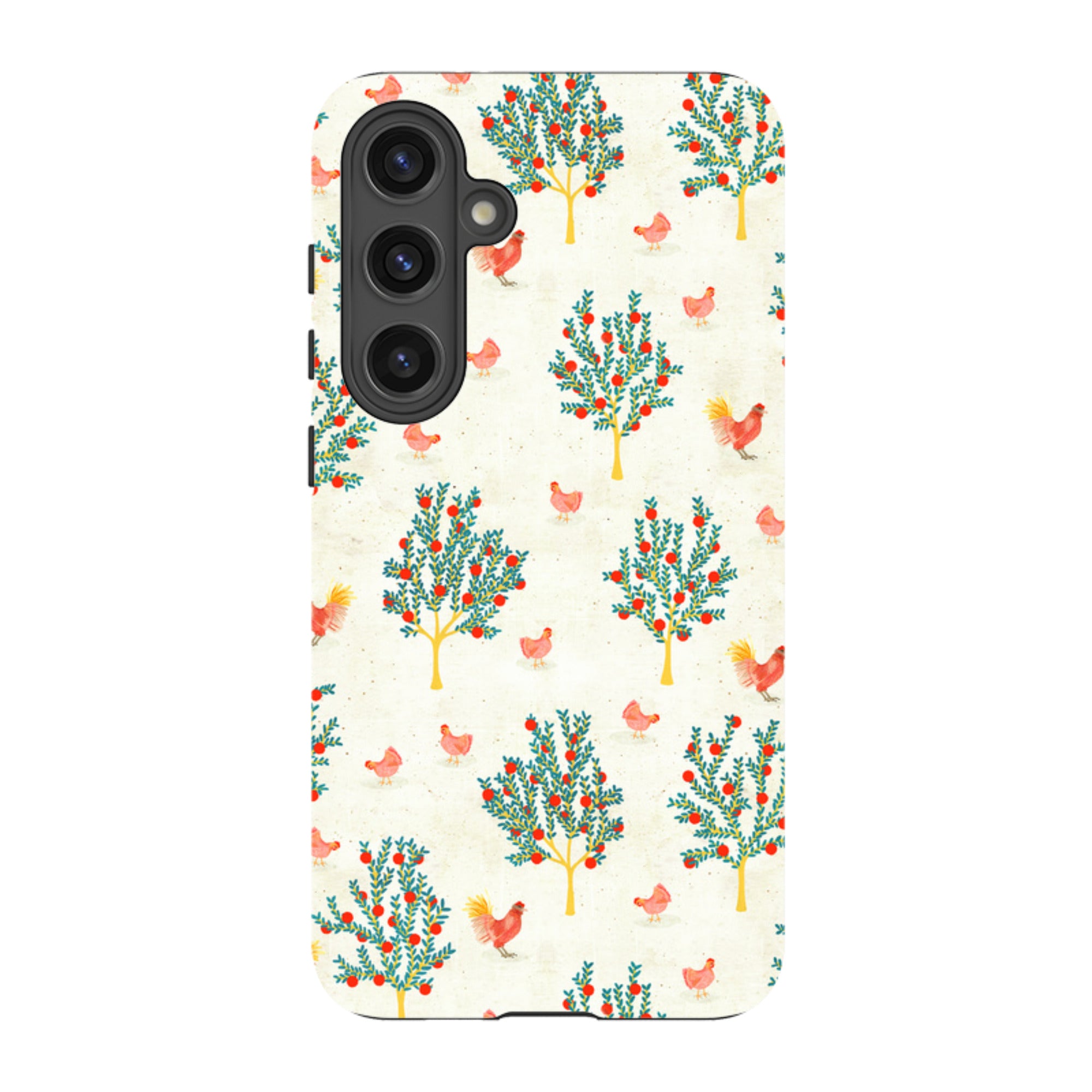 Samsung Tough Case - Apple Trees And Chickens Cream By Katherine Quinn