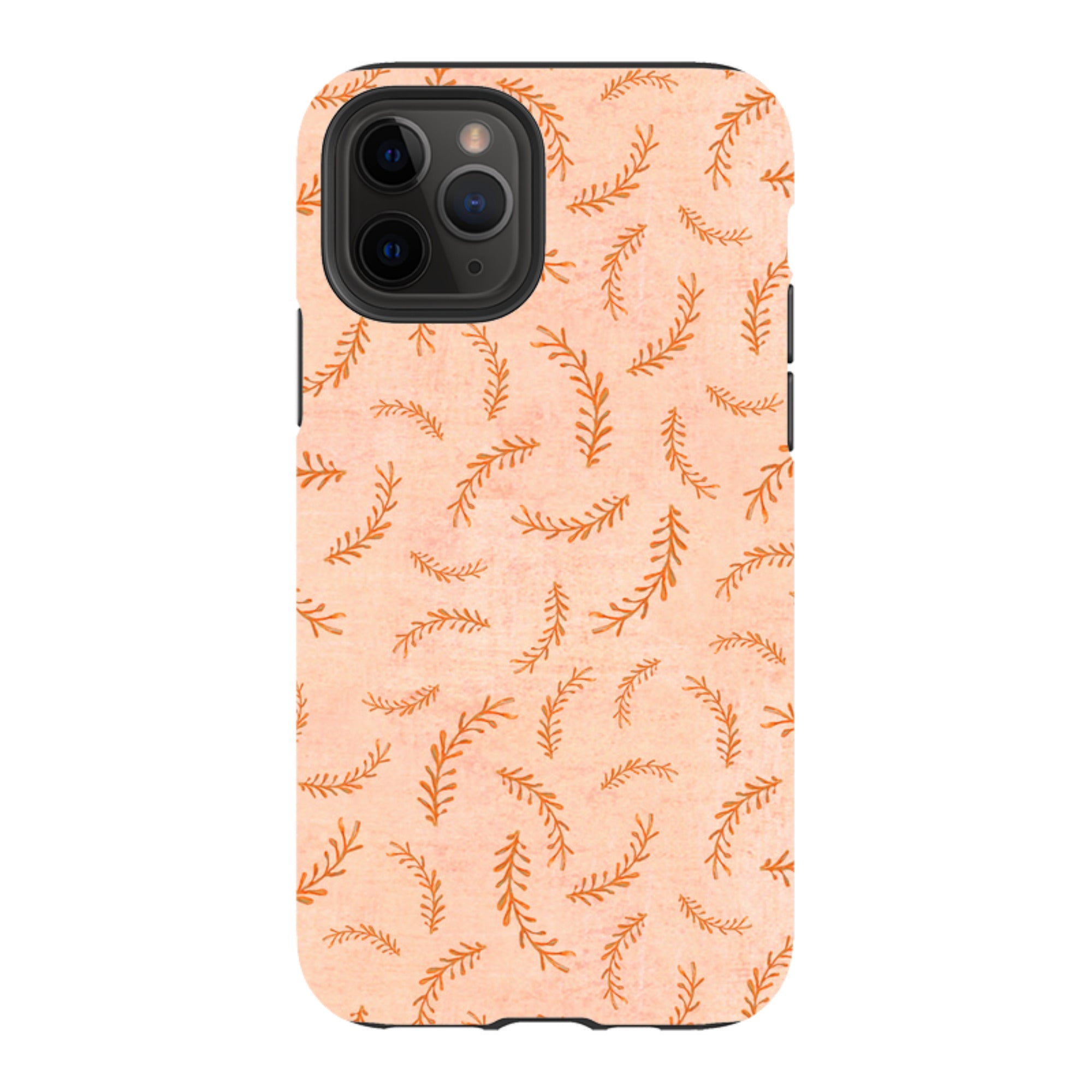 iPhone Tough Case - Feathers Pink By Katherine Quinn