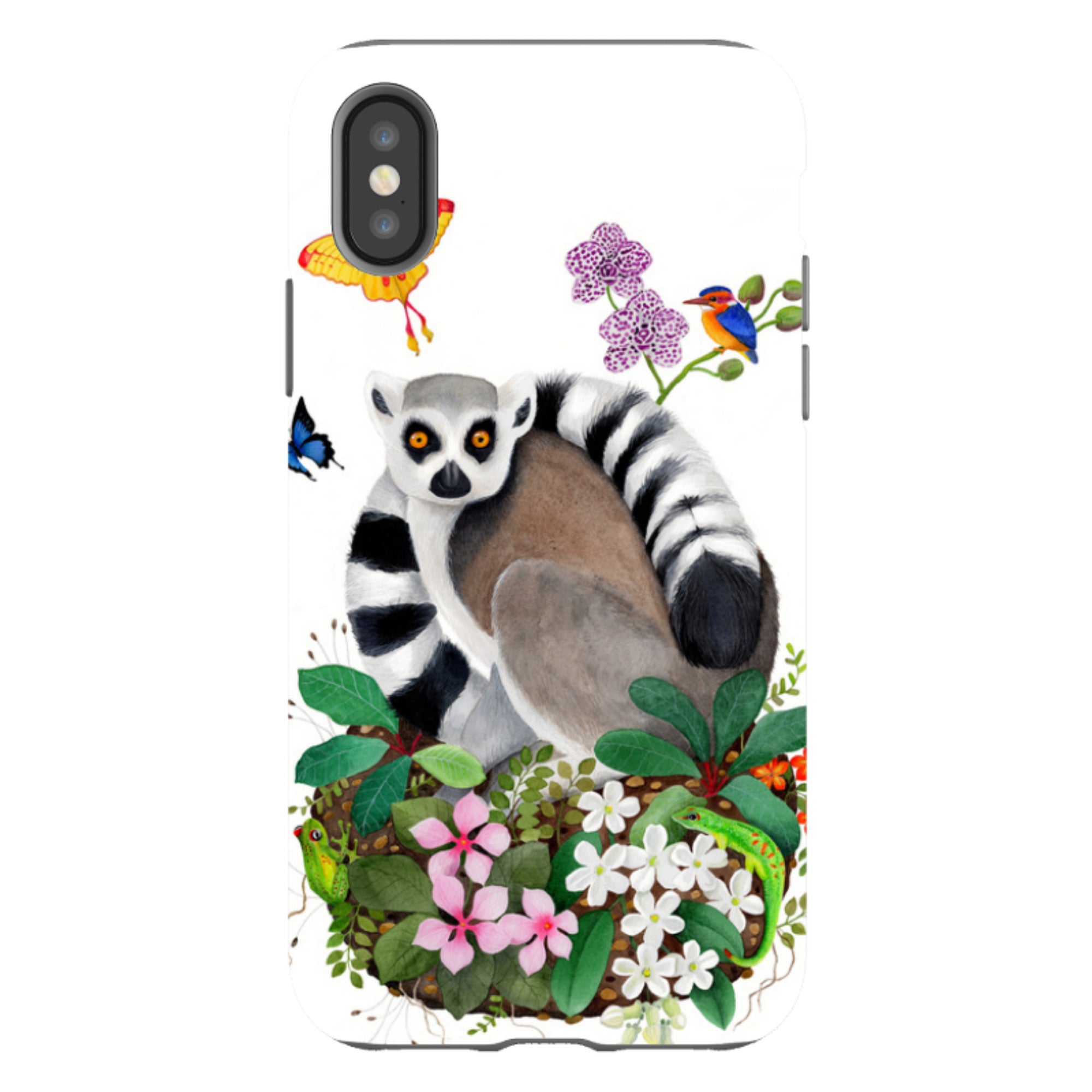 iPhone Tough Case - Madagascar Lemur By Bex Parkin