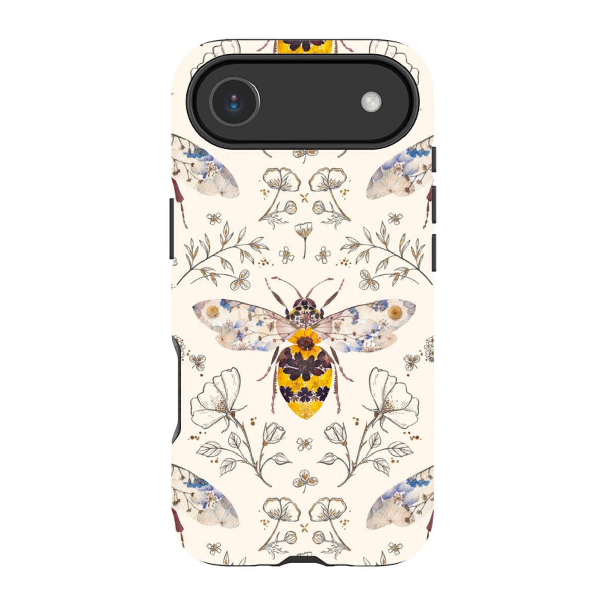 iPhone MagSafe Tough Case - Alabaster Bumble Bee By Helen Ahpornsiri