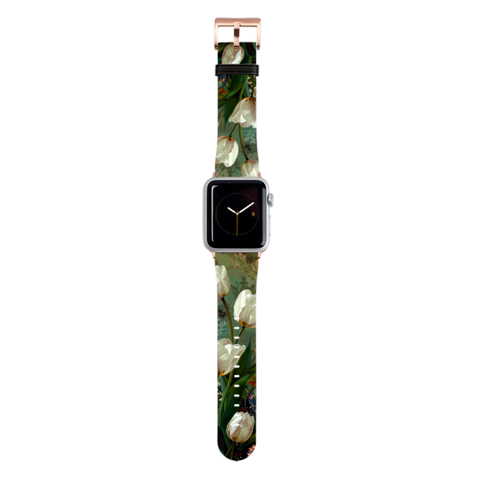 Green Vyne White Tulips Apple Watch Strap