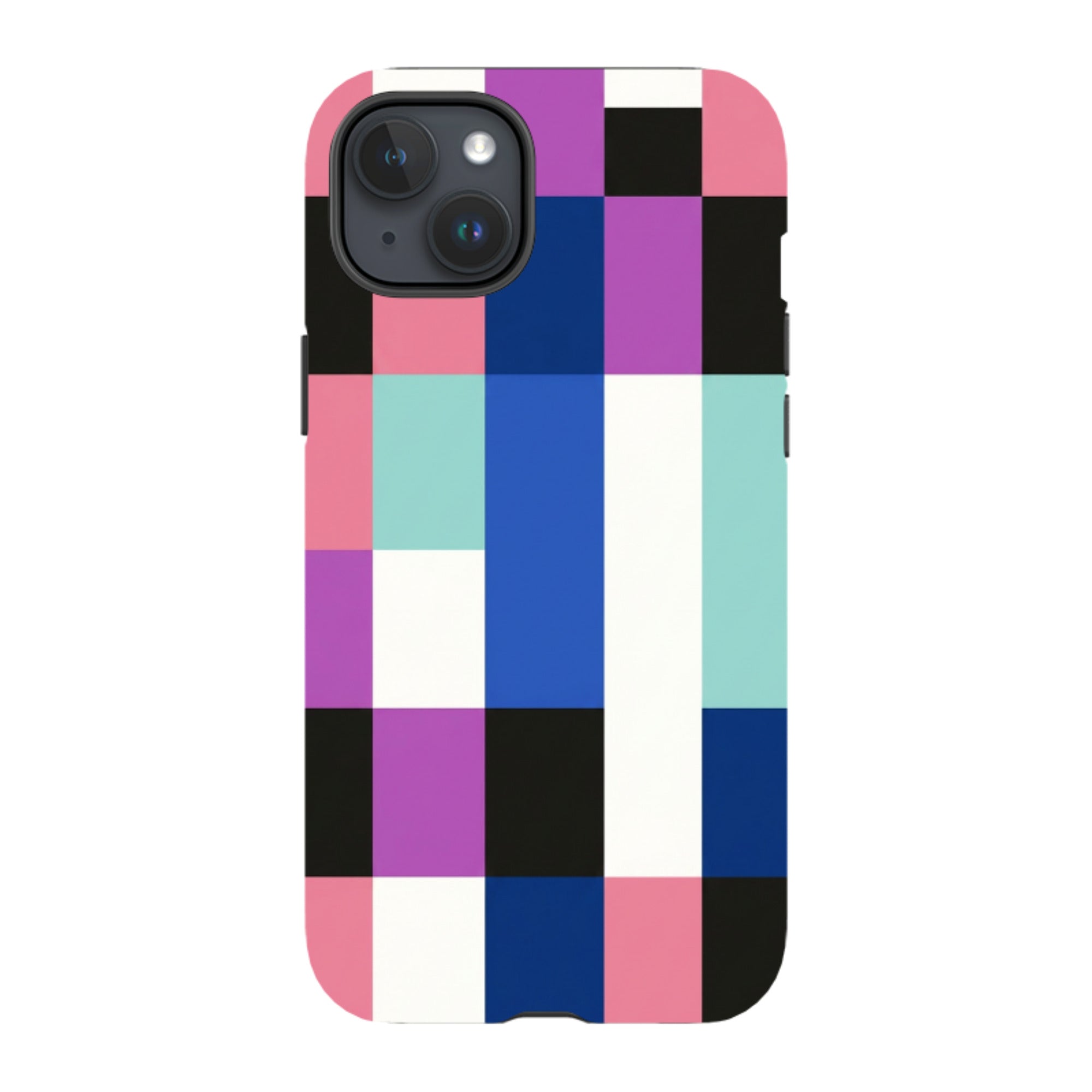 iPhone Tough Case - Pastel Cyberpunk Checkerboard