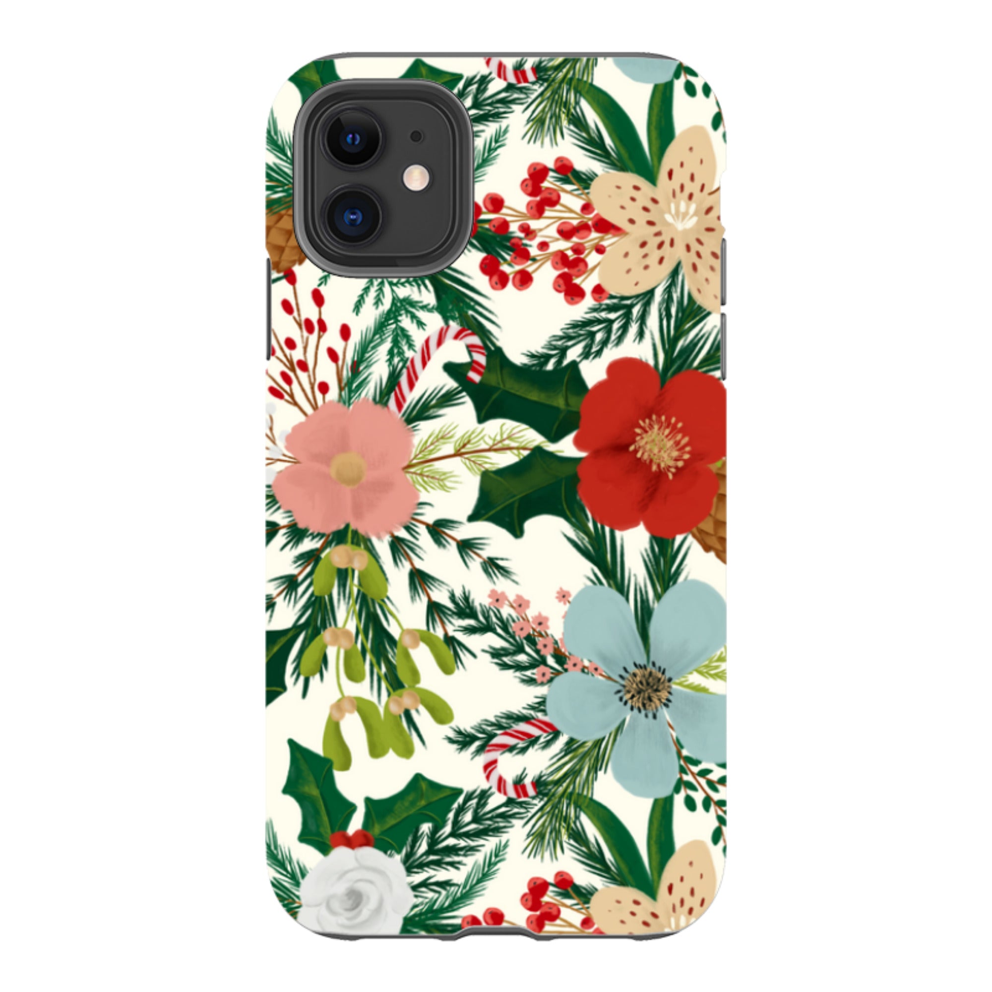 iPhone Tough Case - Christmas Florals By Abby Jacobs