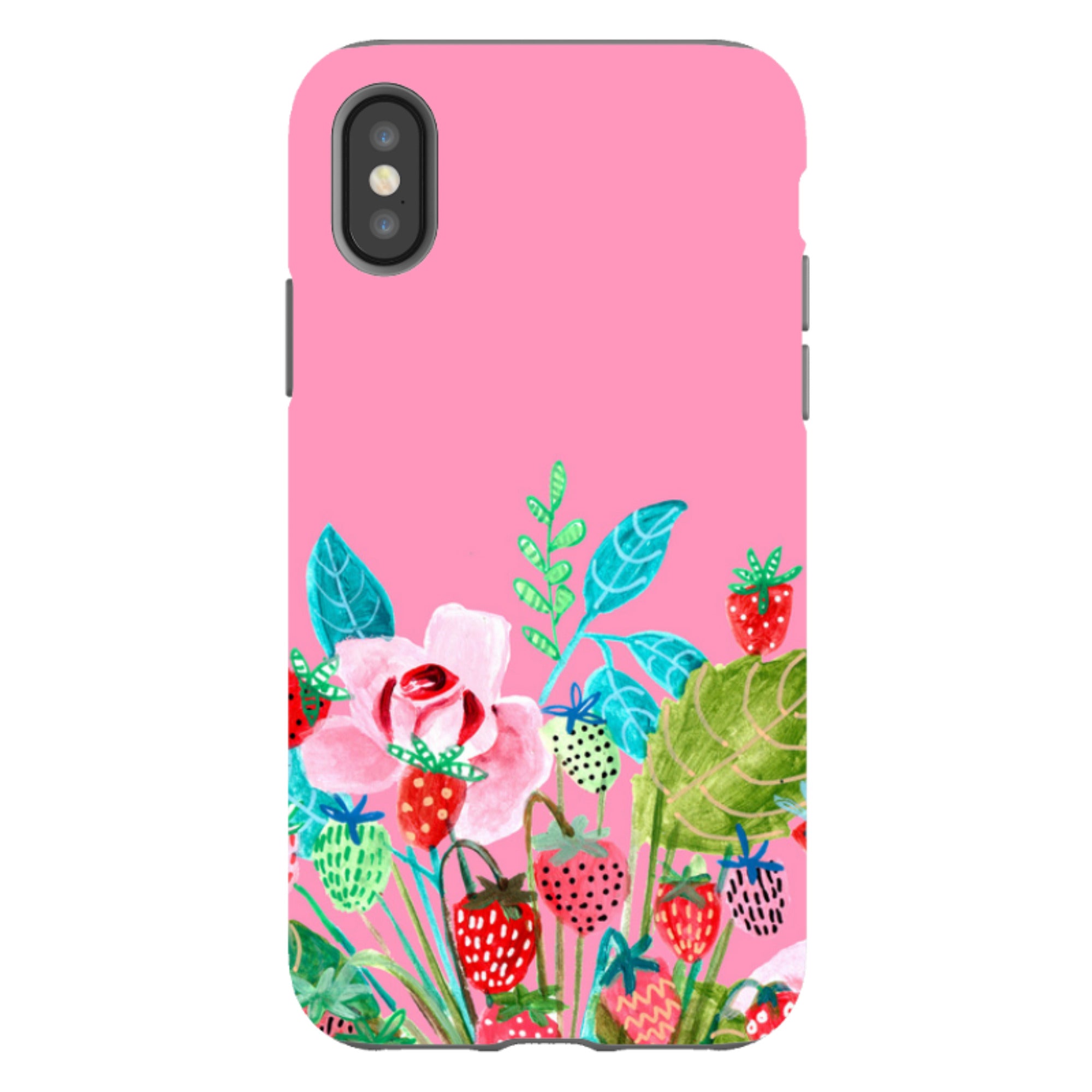 iPhone Tough Case - Pink Colour Floral By Caroline Bonne Muller