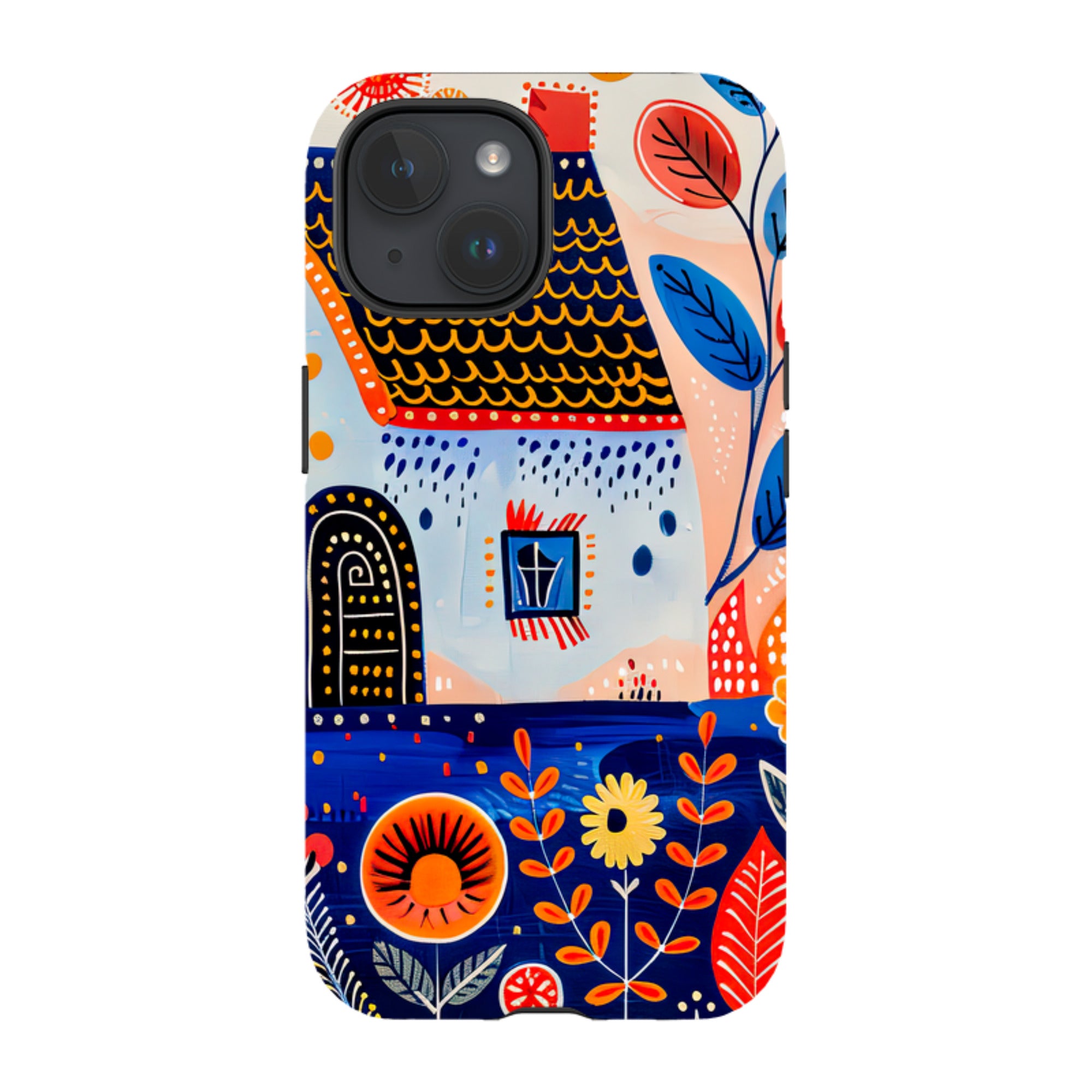 iPhone MagSafe Tough Case - Folk Art House VIII