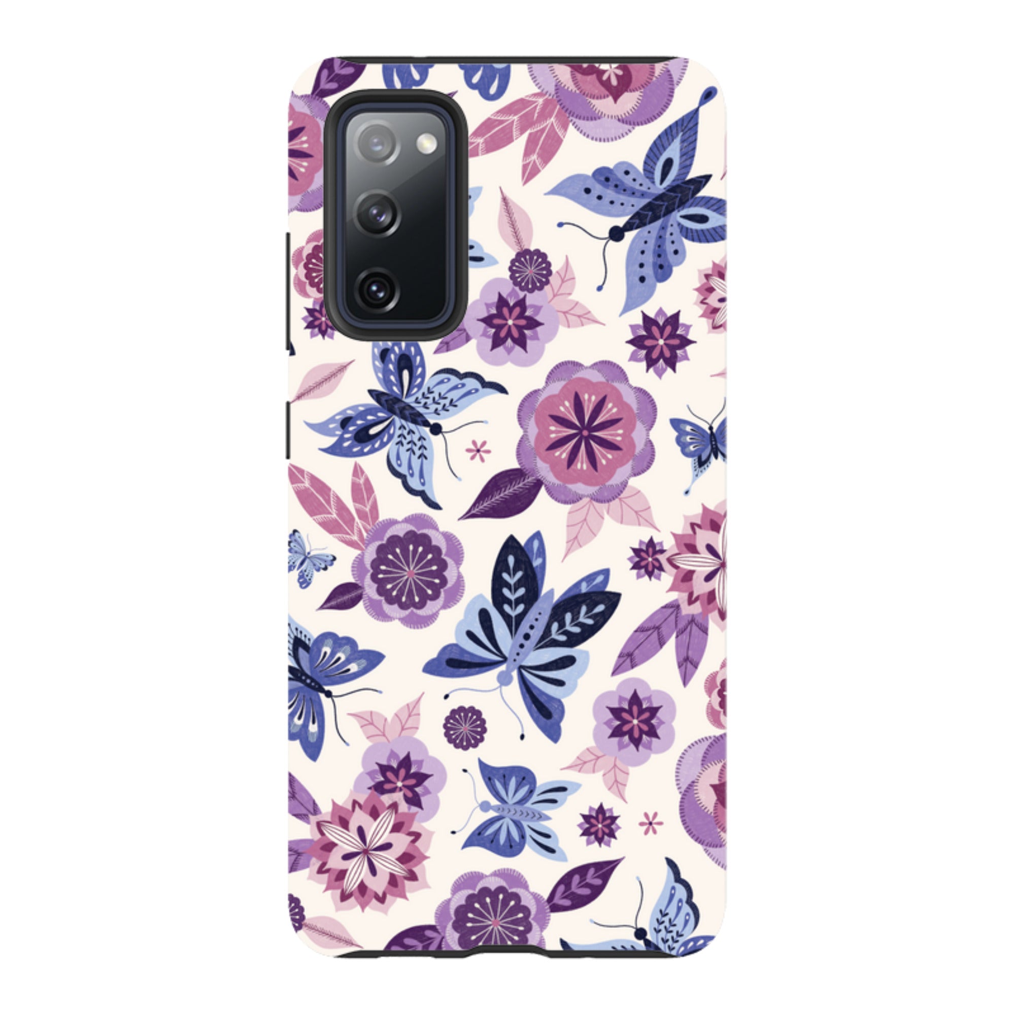 Samsung Tough Case - Butterfly Blooms Ivory By Jenny Zemanek