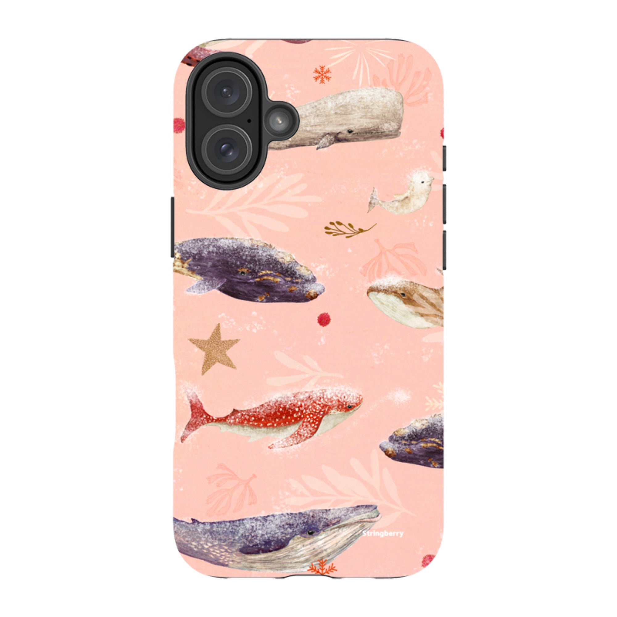 iPhone Tough Case - Sugar Plum Whales By Katherine Quinn