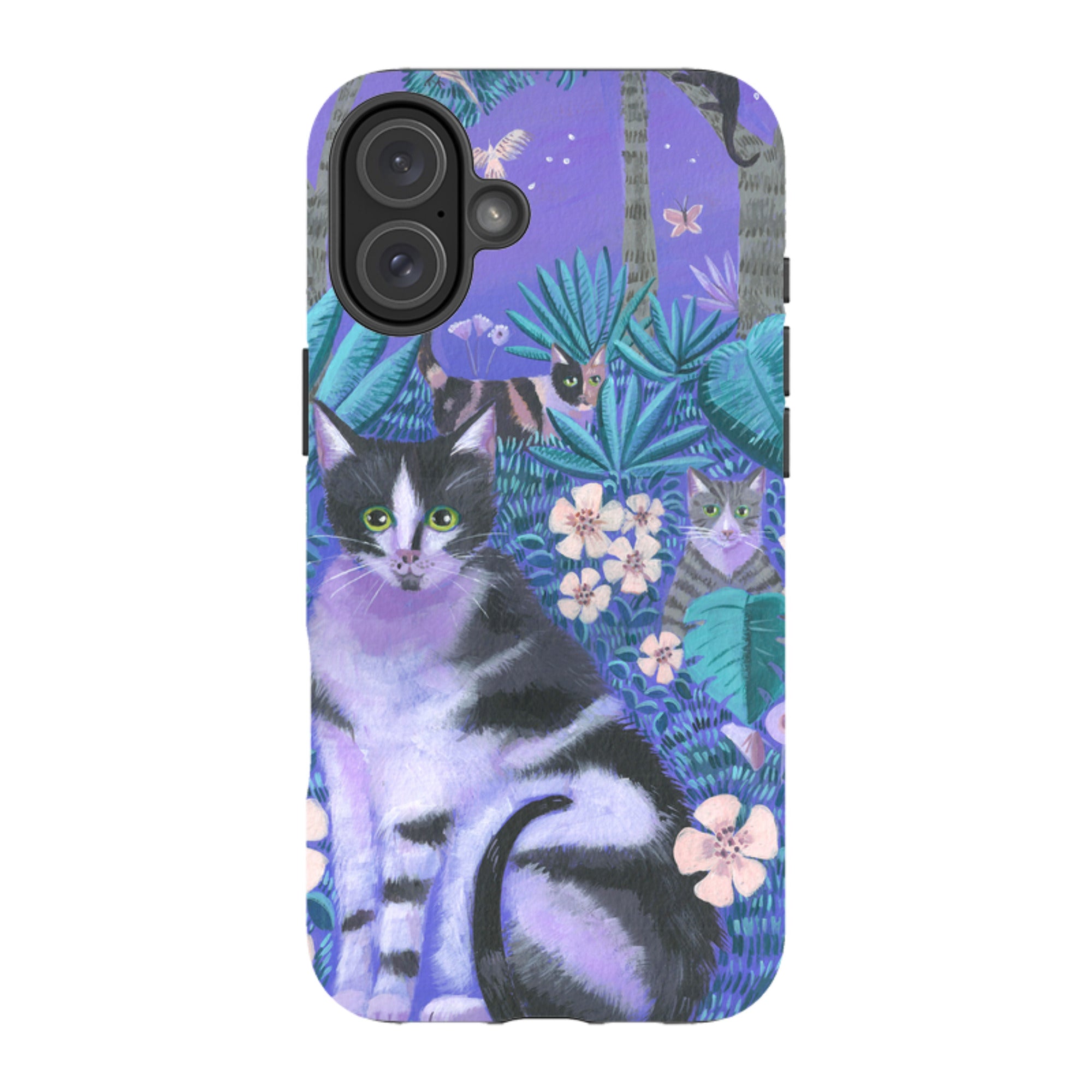 iPhone Tough Case - Night Cats 2 By Mary Stubberfield