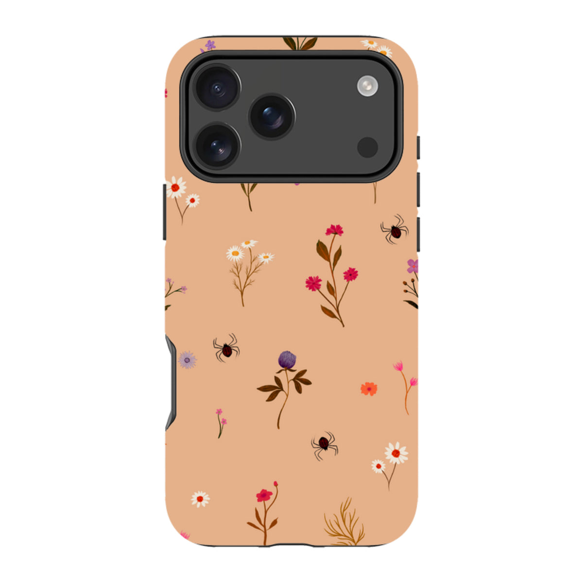 iPhone Tough Case - Florals and Spiders - Cider Clay By Katherine Quinn