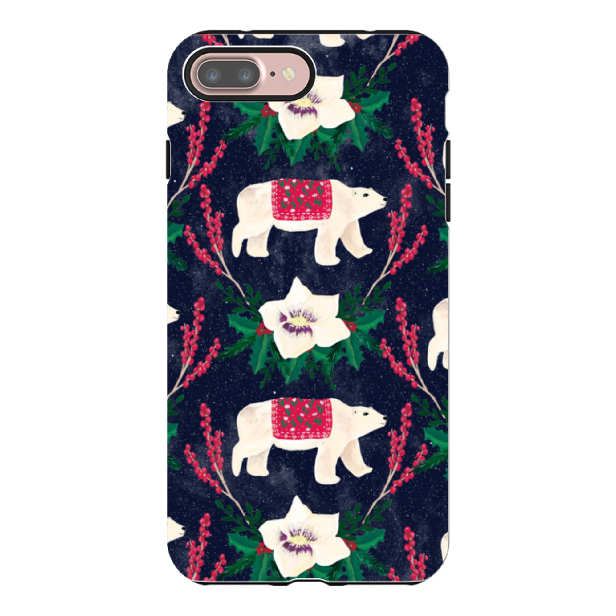 iPhone Tough Case - Midnight Polar Bears By Abby Jacobs