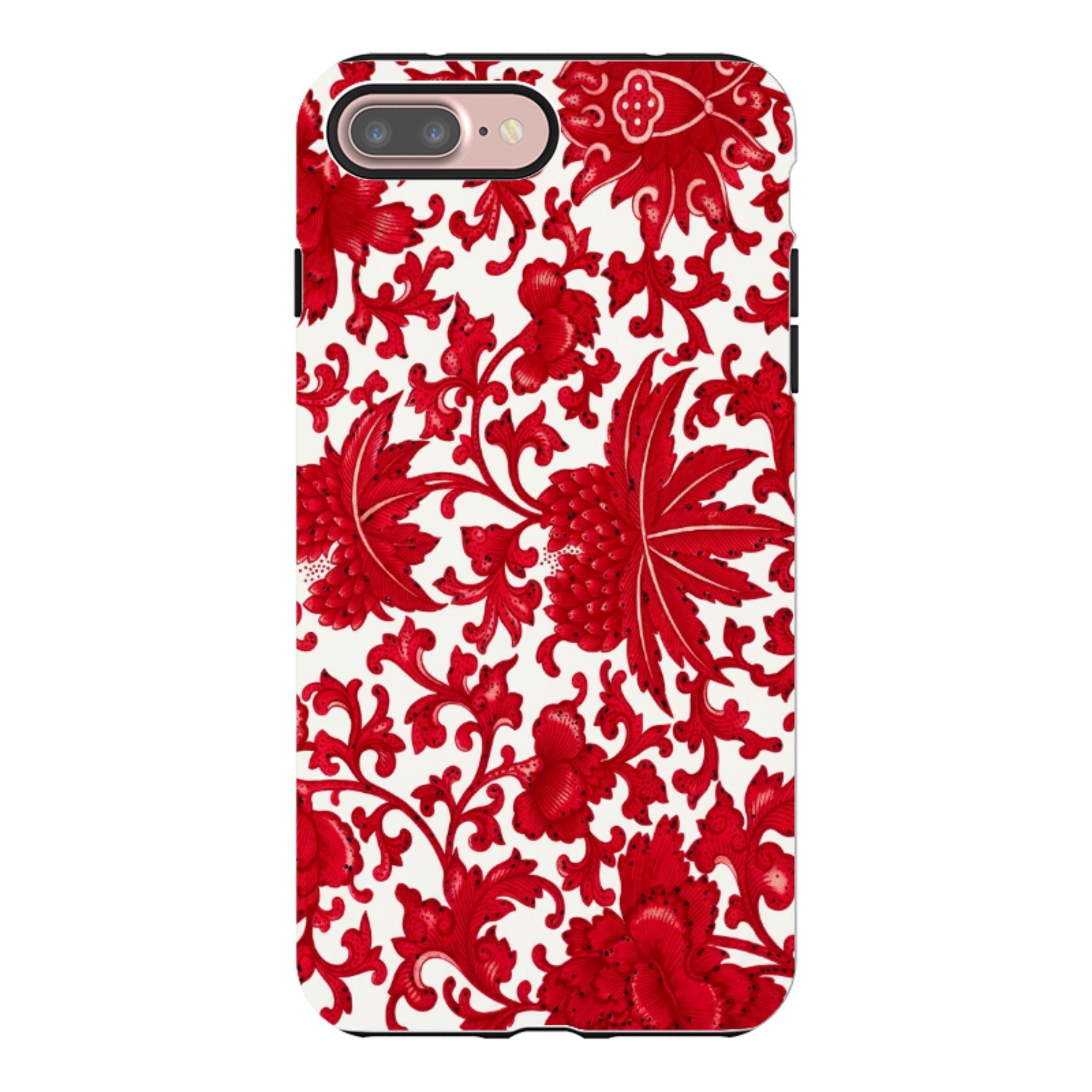 iPhone Tough Case - Red Chinoiserie Floral