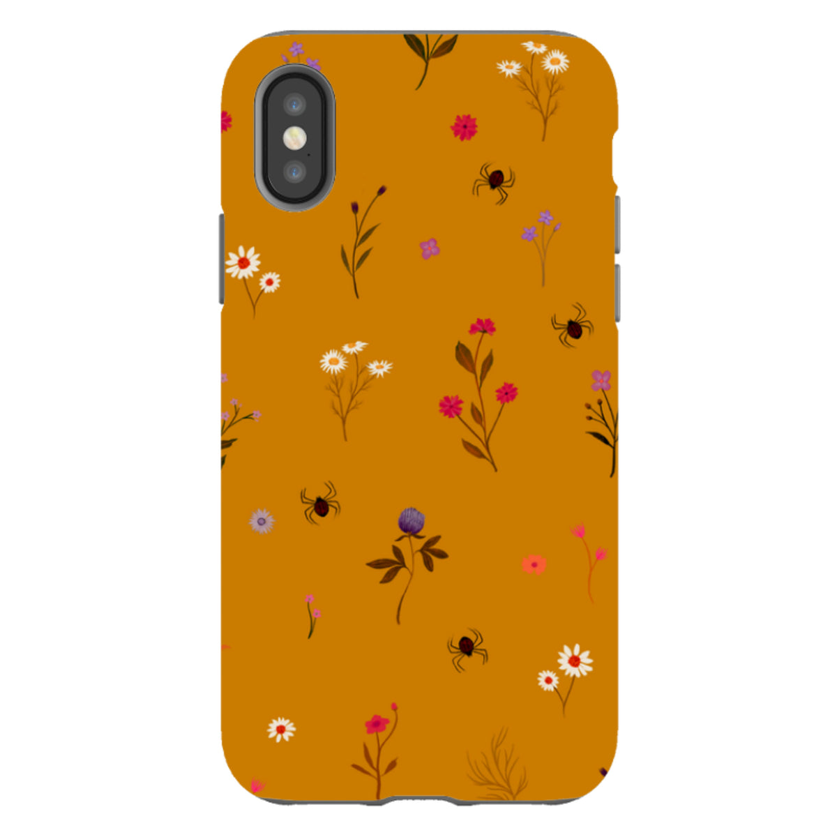 iPhone Tough Case - Florals and Spiders - Spice By Katherine Quinn