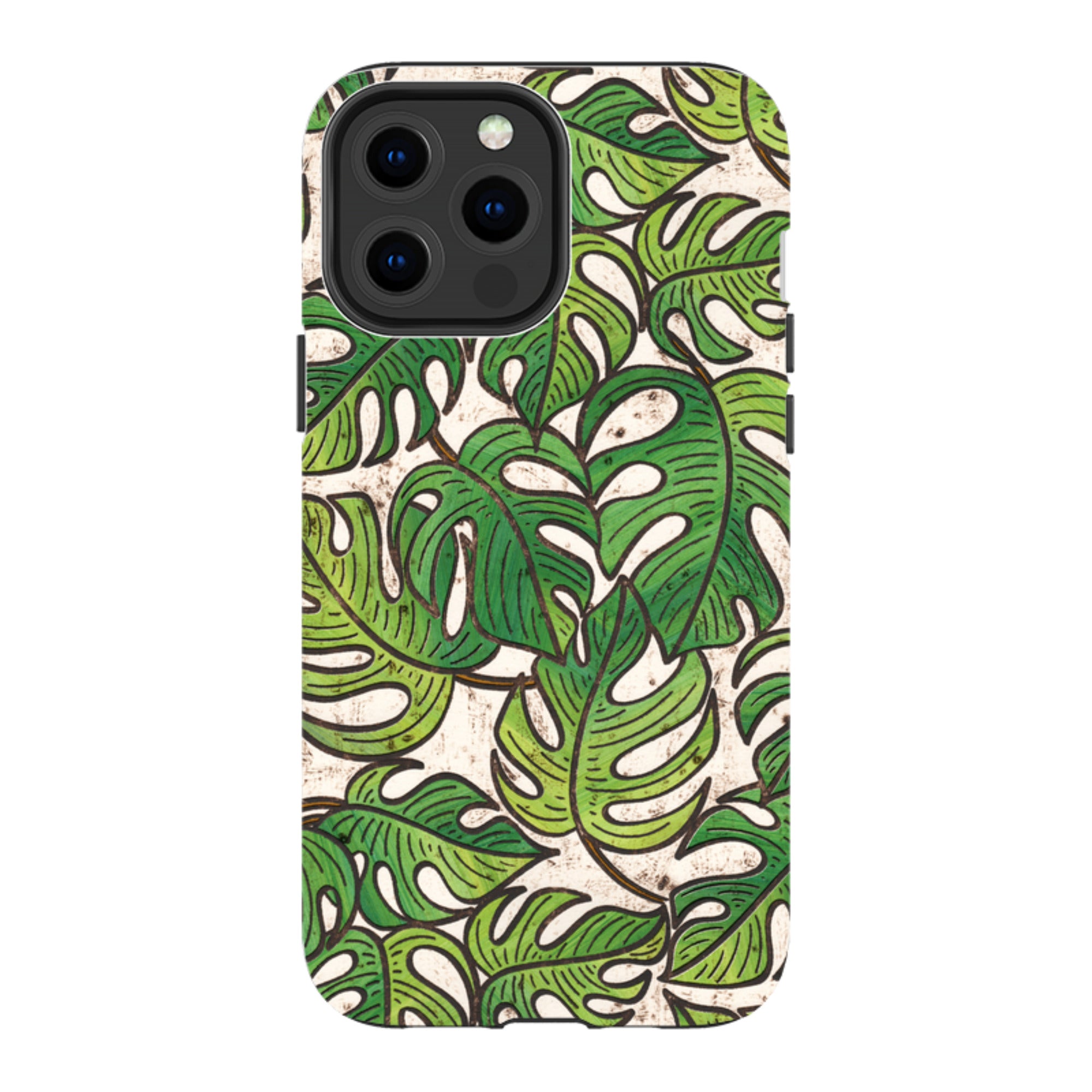 iPhone Tough Case - Green Floral 1 By Amelia Bowman
