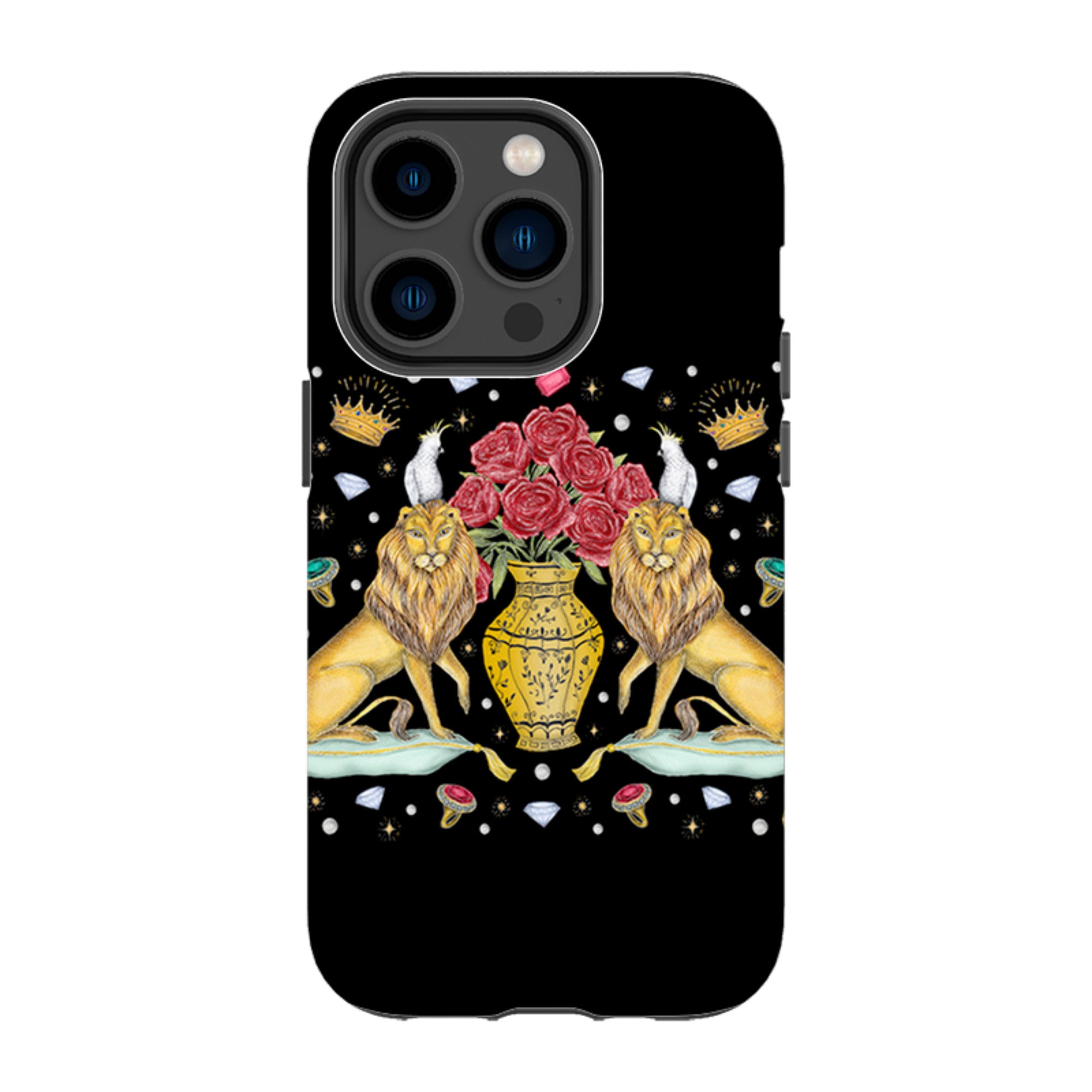 iPhone MagSafe Tough Case -  Lion and Vase By Catherine Rowe