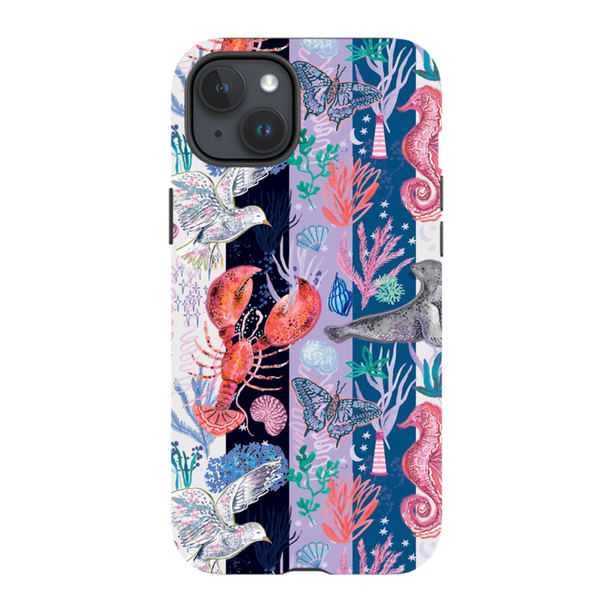 iPhone MagSafe Tough Case - Coastal Calling Stripe II By Emma Frances Grant