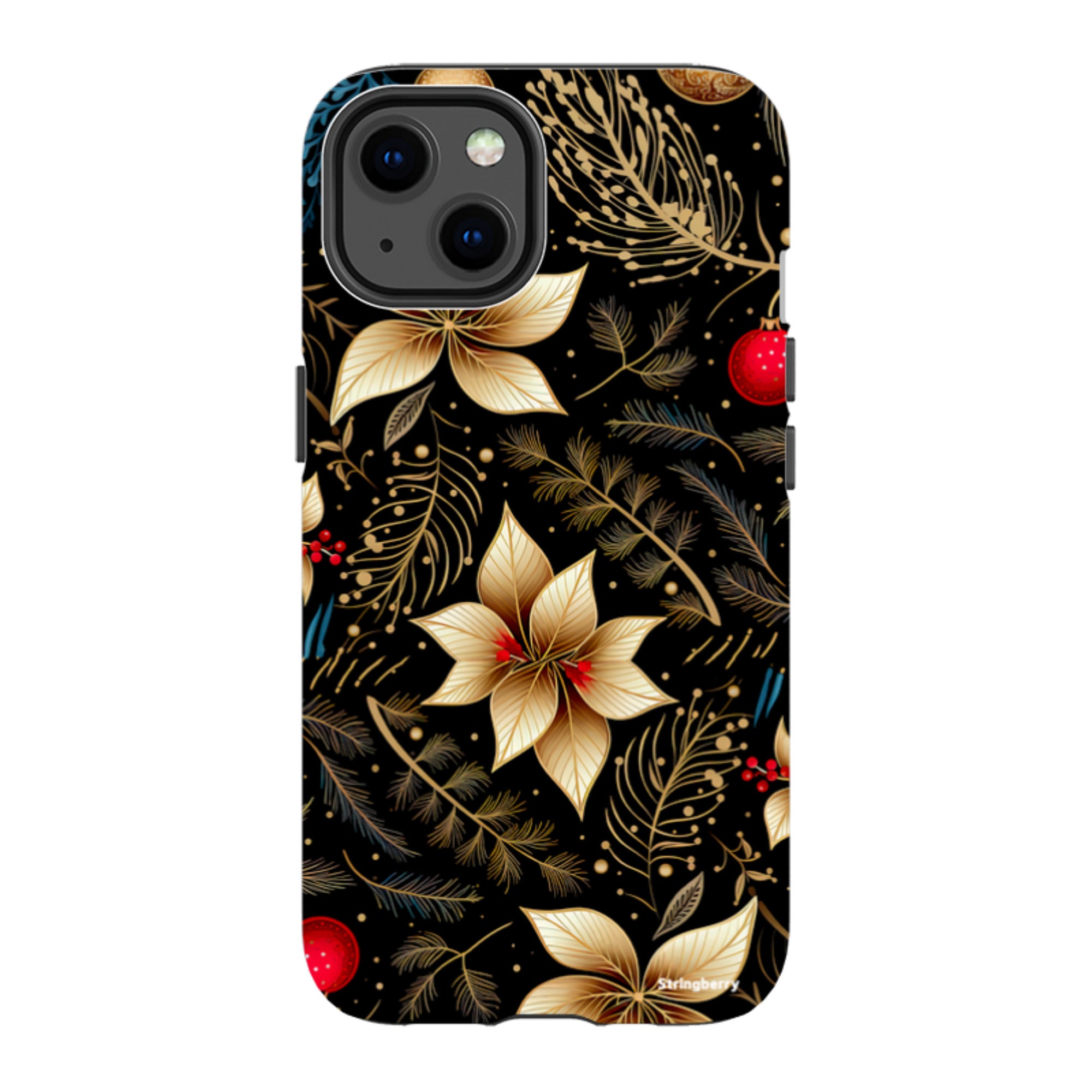 iPhone Tough Case - Golden Winter Floral