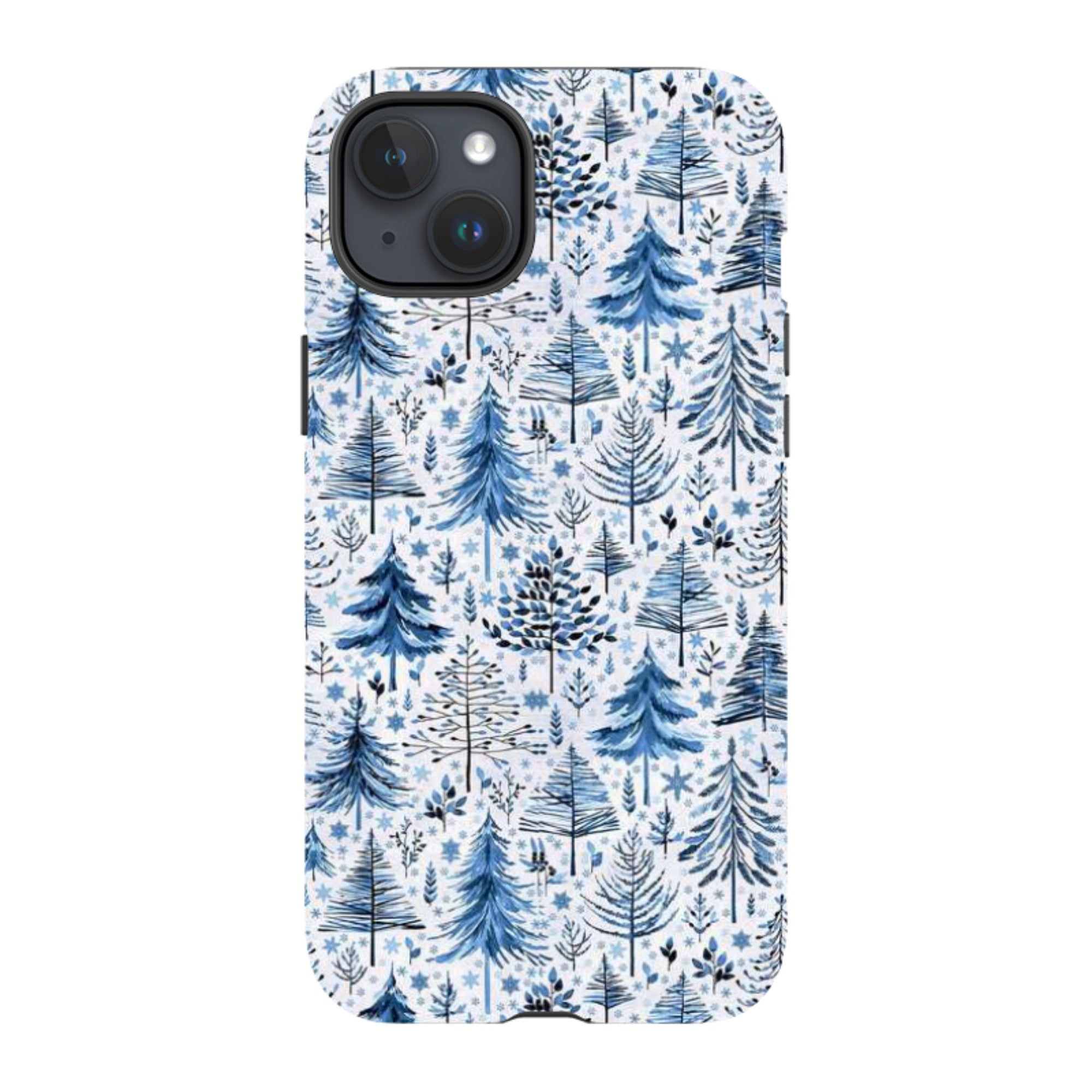 iPhone MagSafe Tough Case -  Blue Xmas Trees By Elisabeth Haager