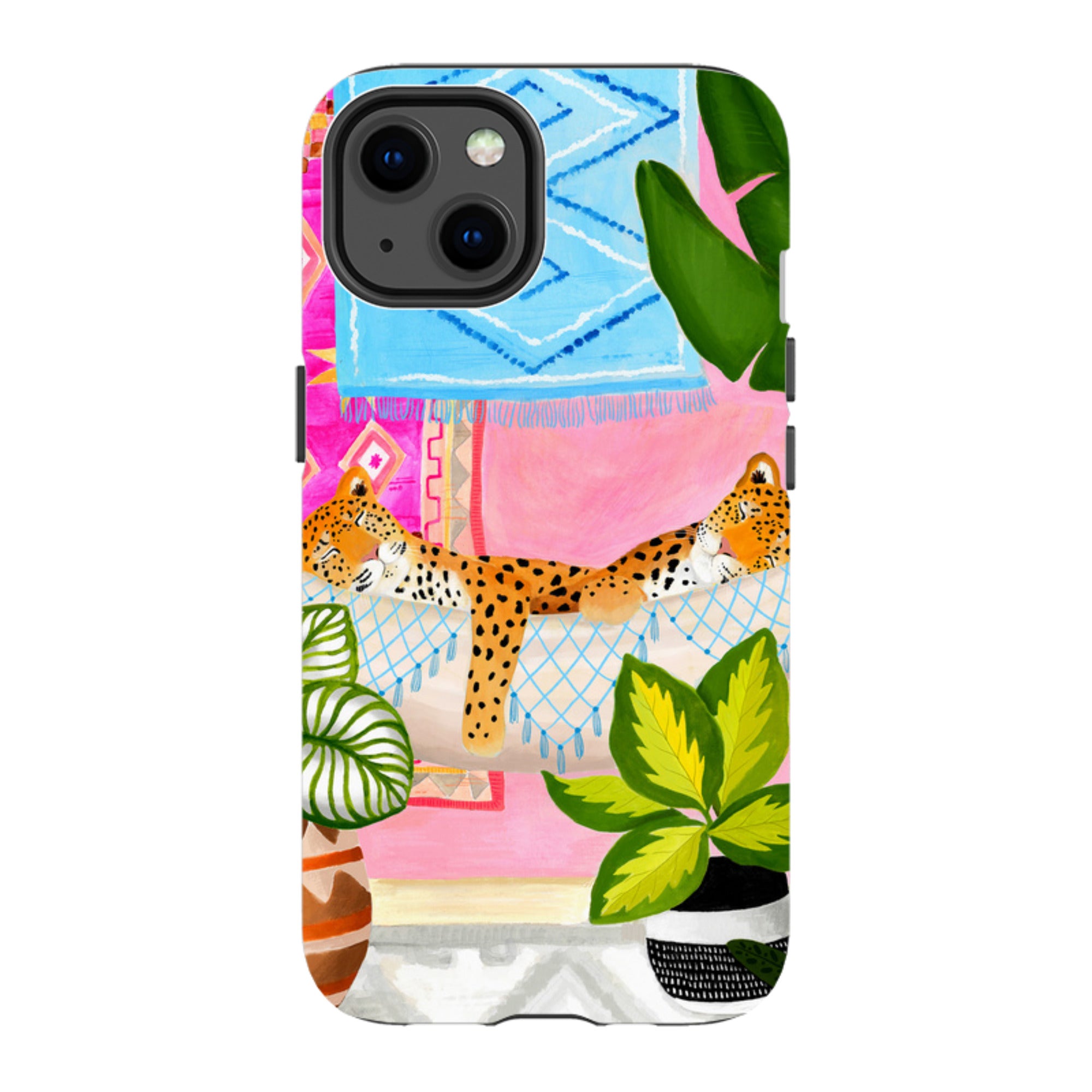 iPhone MagSafe Tough Case - Leopards in Hammock By Bex Parkin