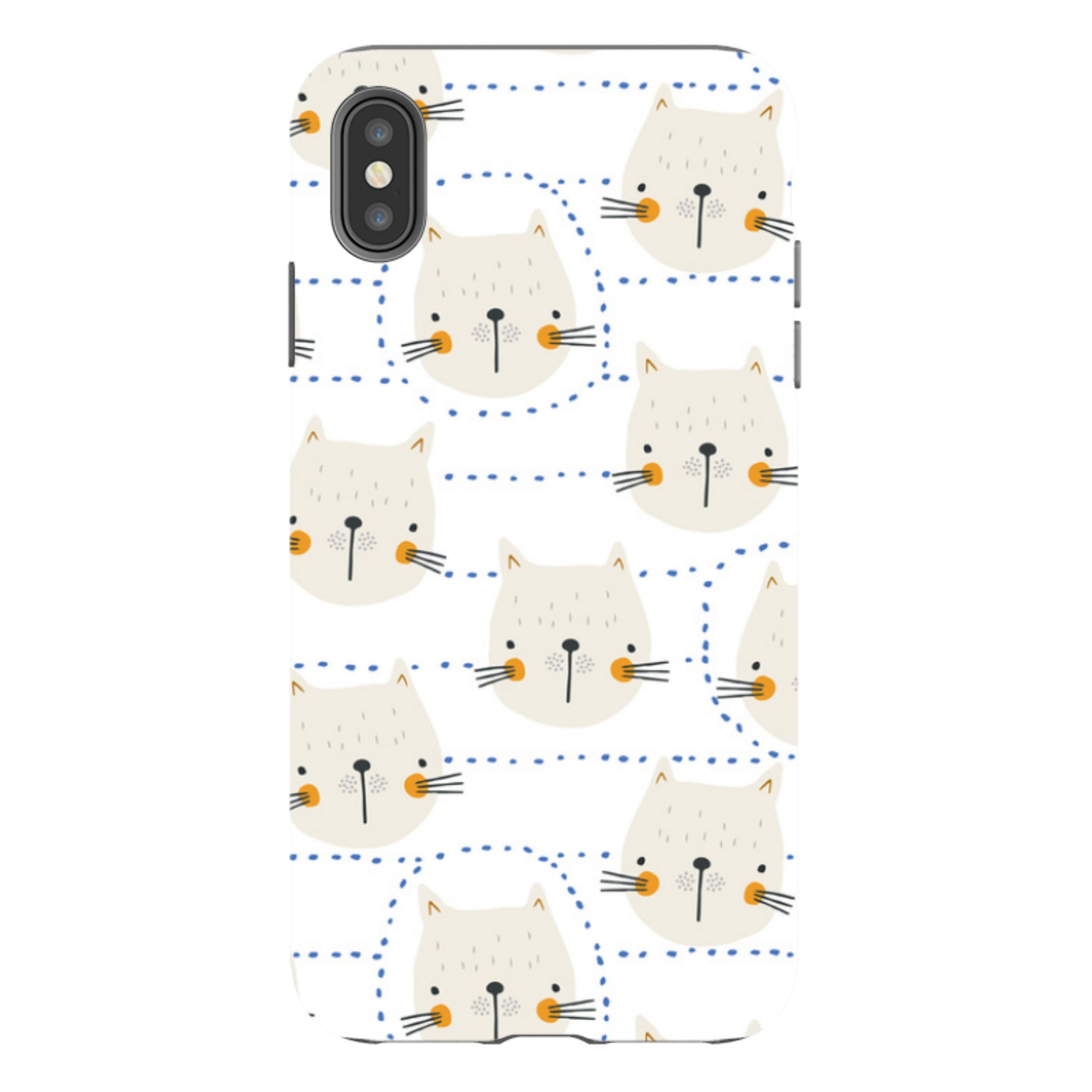 iPhone Tough Case - Cat Tiles