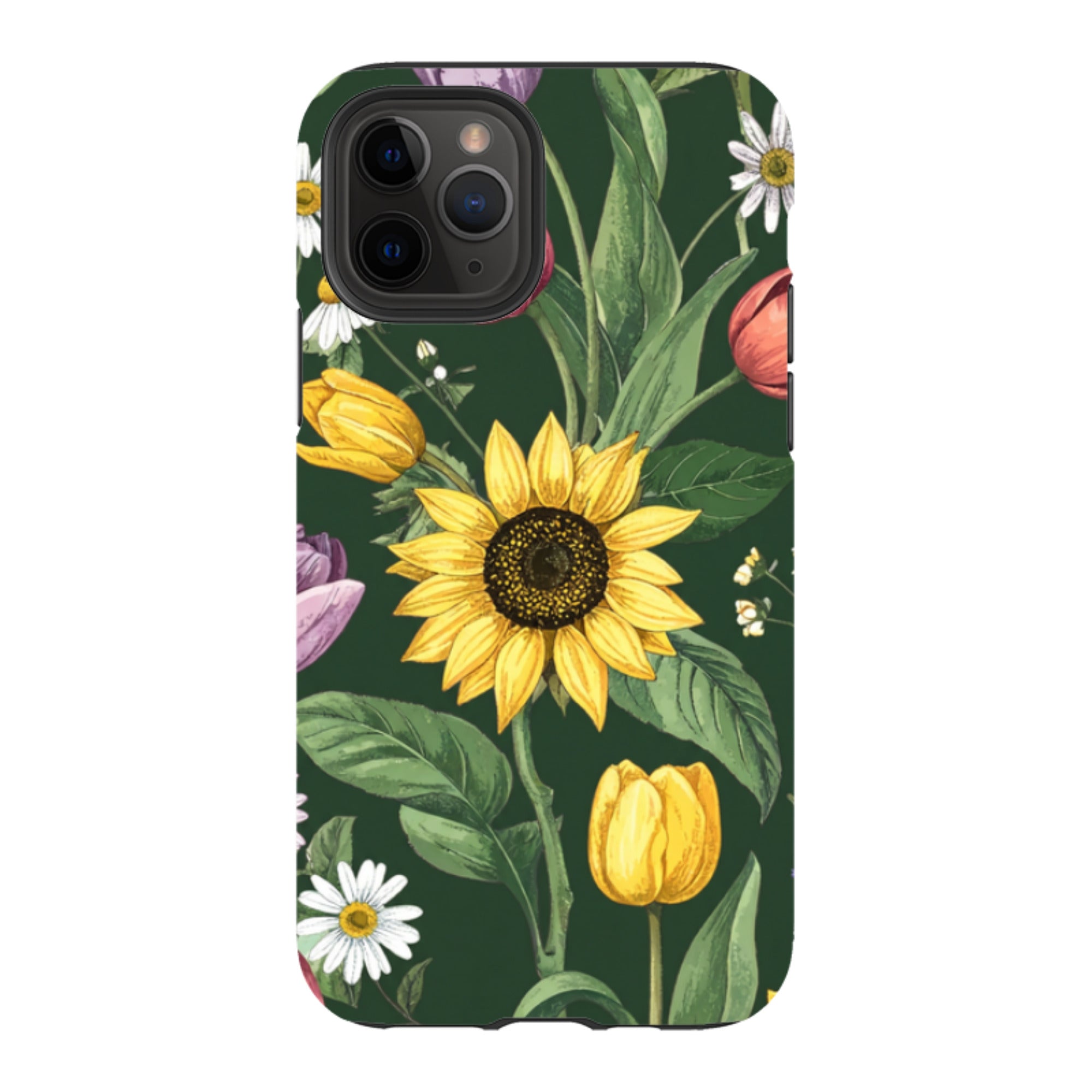 iPhone Case - Green Sunflowers