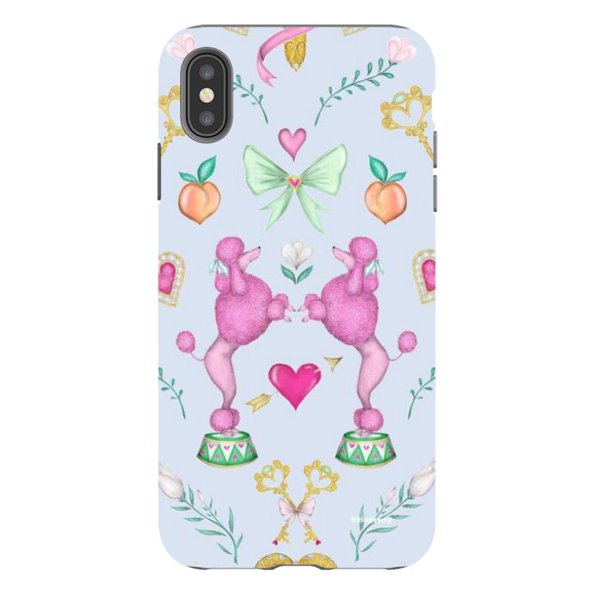 iPhone Tough Case - Pink Poodle Parlour Powder By Catherine Rowe
