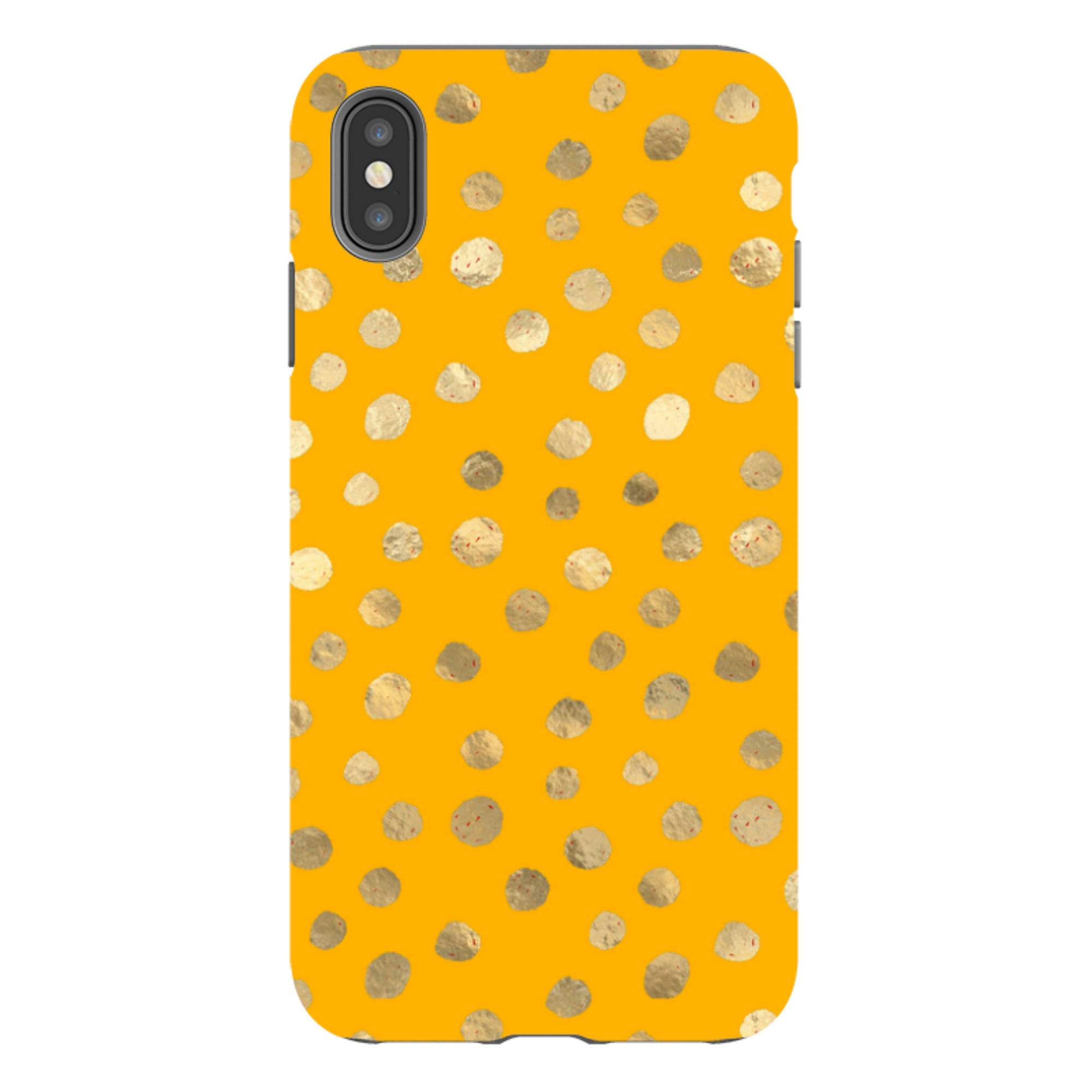 iPhone Tough Case - Honey and Gold Dots