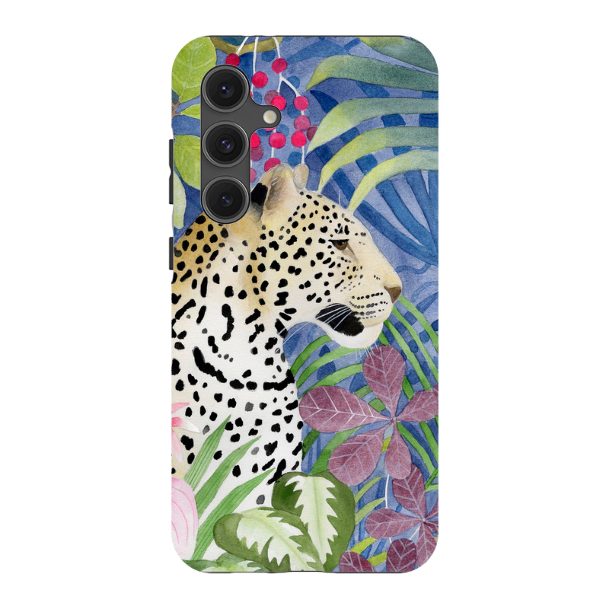 Samsung Tough Case - Blue Jungle Leopard By Bex Parkin